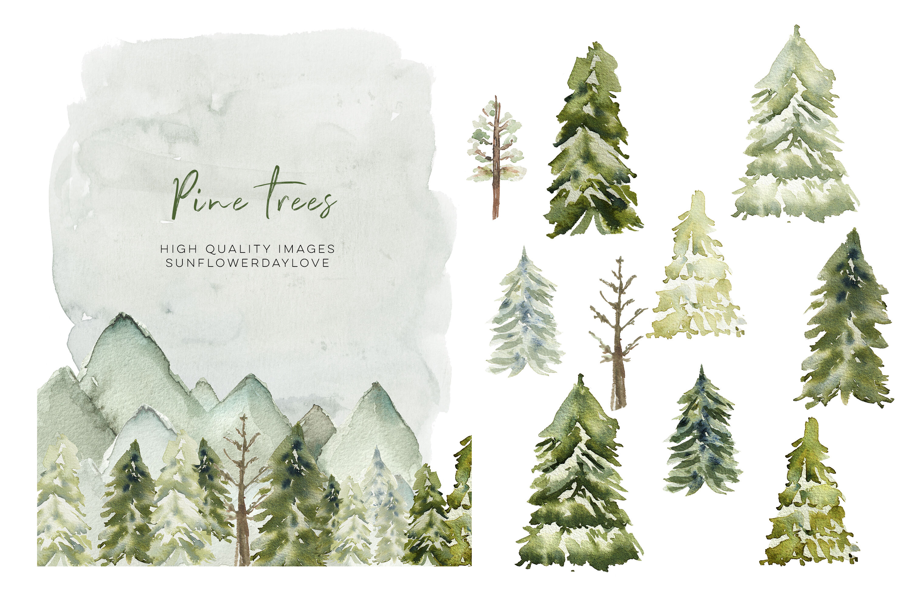 forest trees clipart