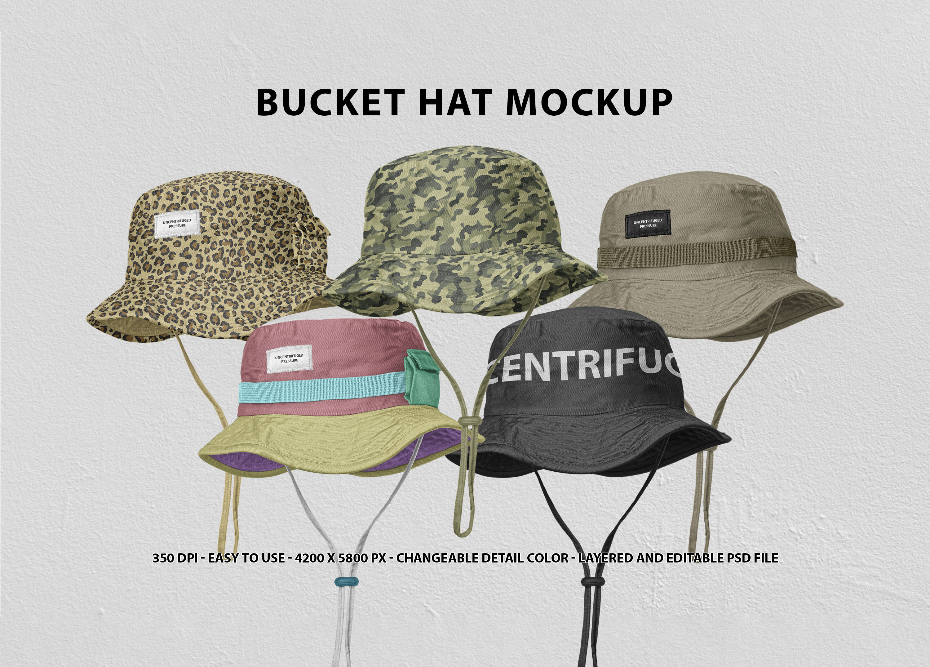 Bucket Hat Mockup By Uncentrifuged Pressure Thehungryjpeg Com