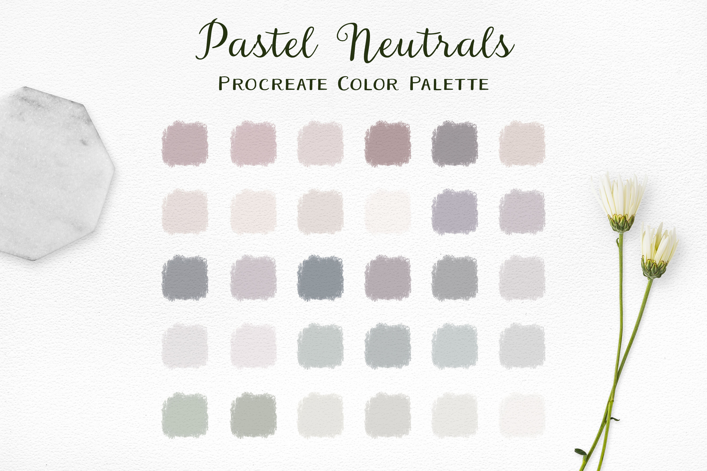 Pastel Neutrals Procreate Color Palette By Auramarina TheHungryJPEG