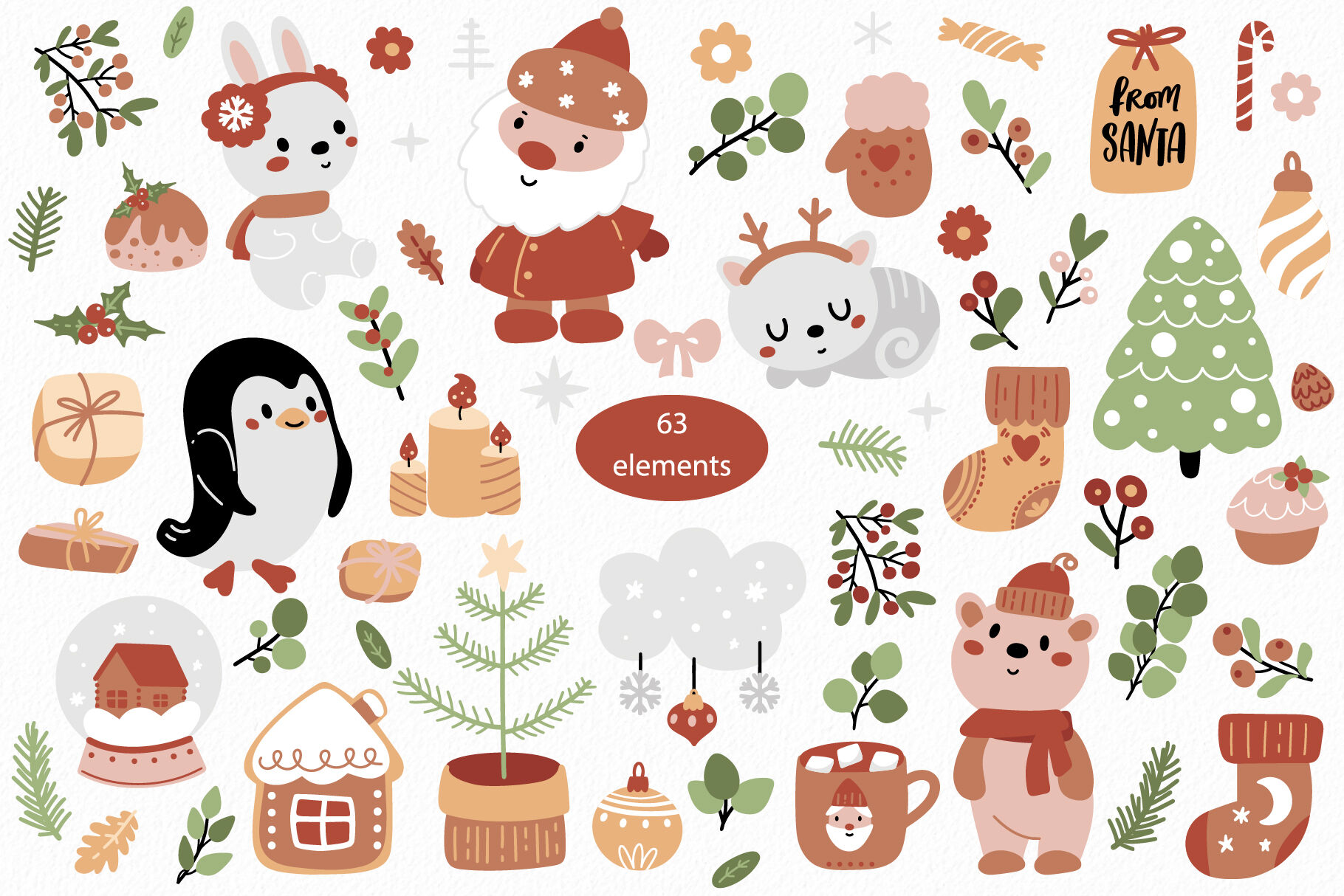 Christmas collection with cute animals By Laeti-m ...