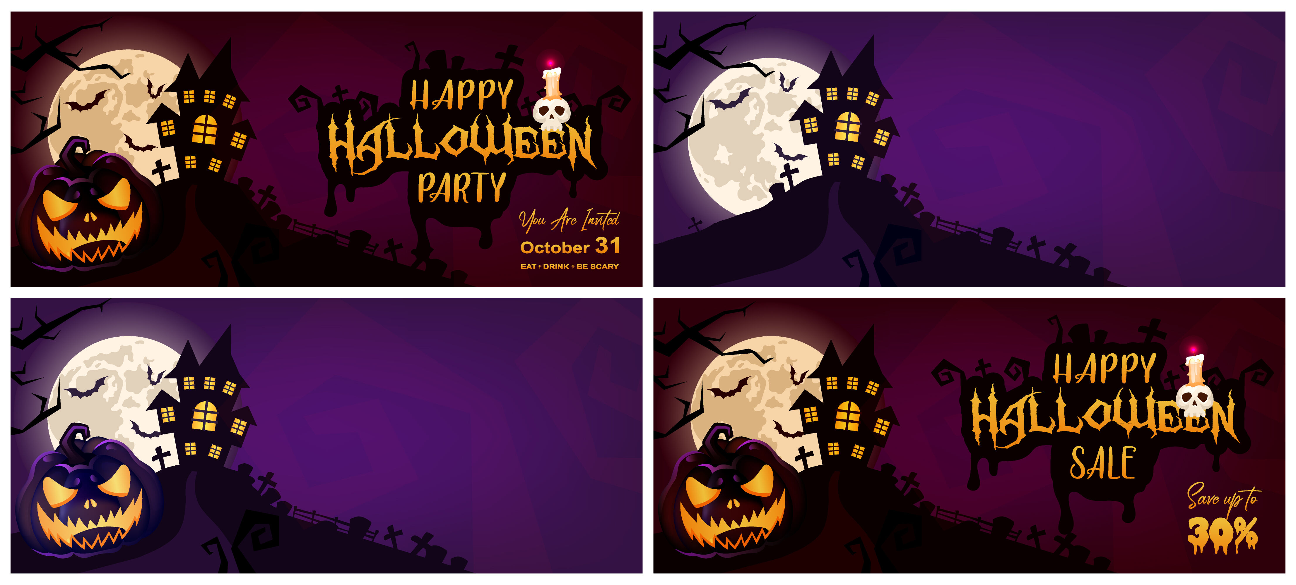 halloween banner templates