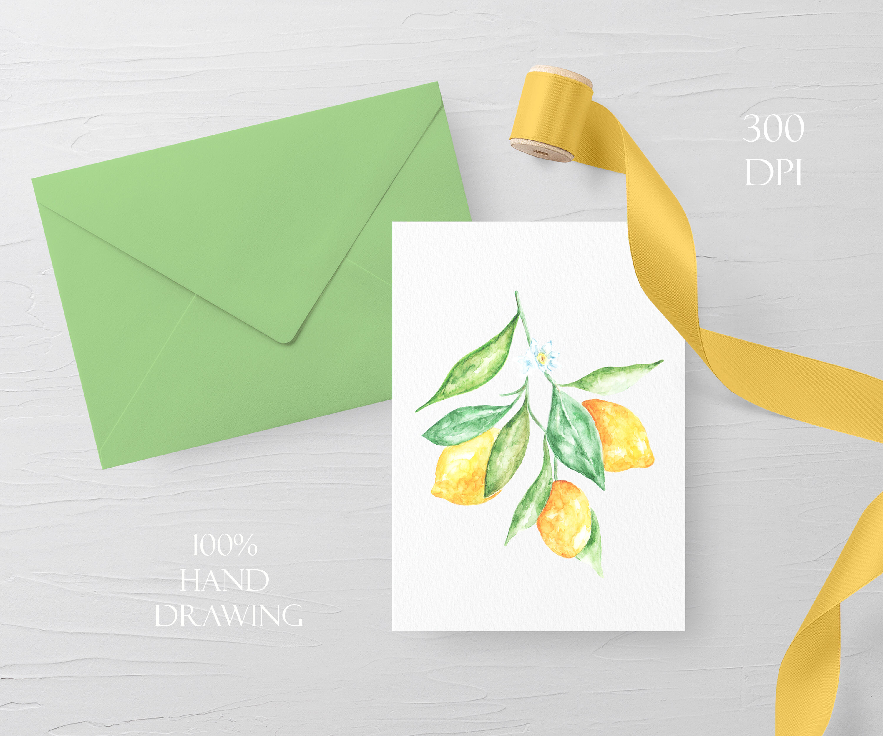 Lemon watercolor clipart. Lemons set. Slice of lemon. Citrus clipart ...