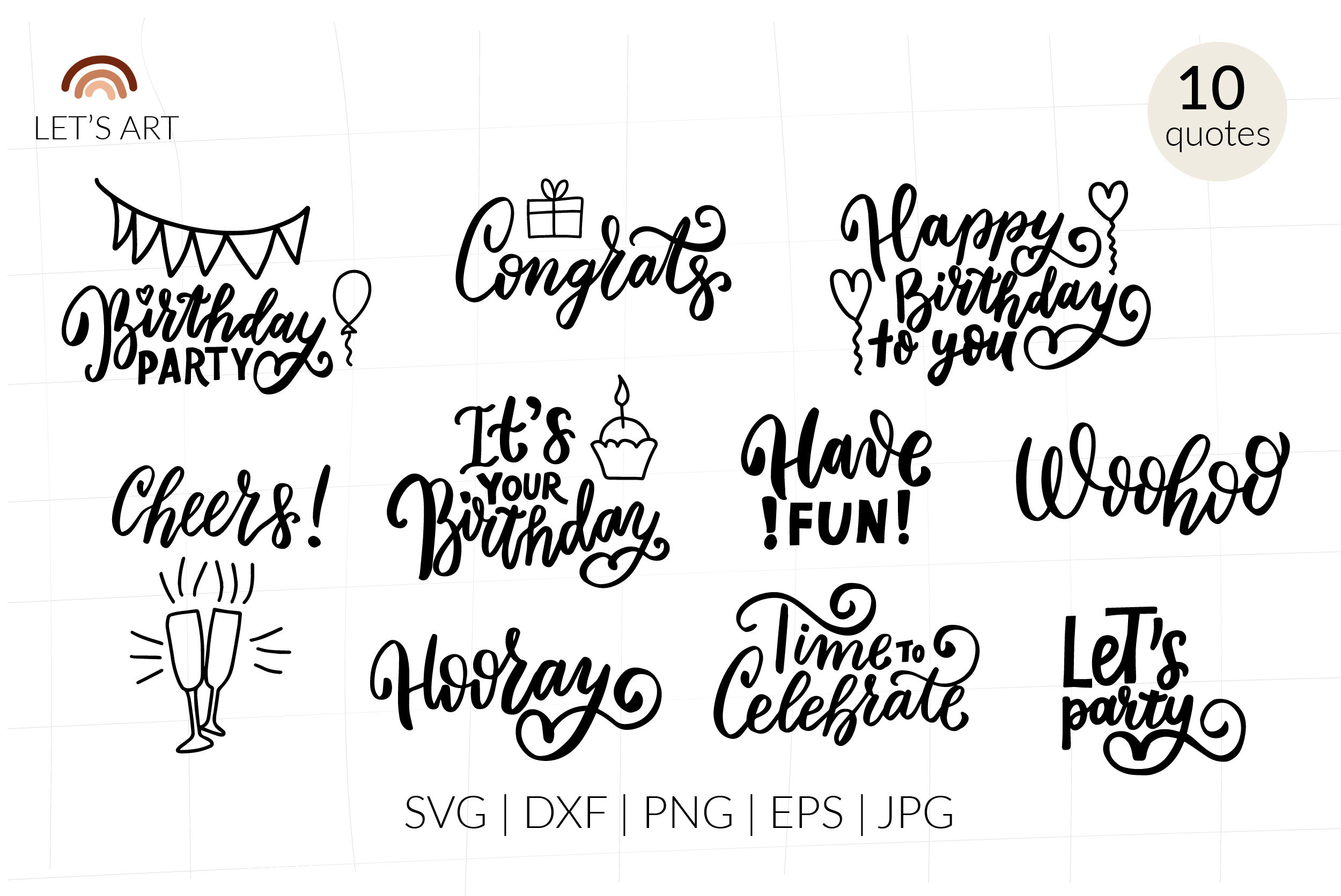 Download Birthday Svg Birthday Party Quotes Svg Happy Birthday Svg By Lettersclipart Thehungryjpeg Com