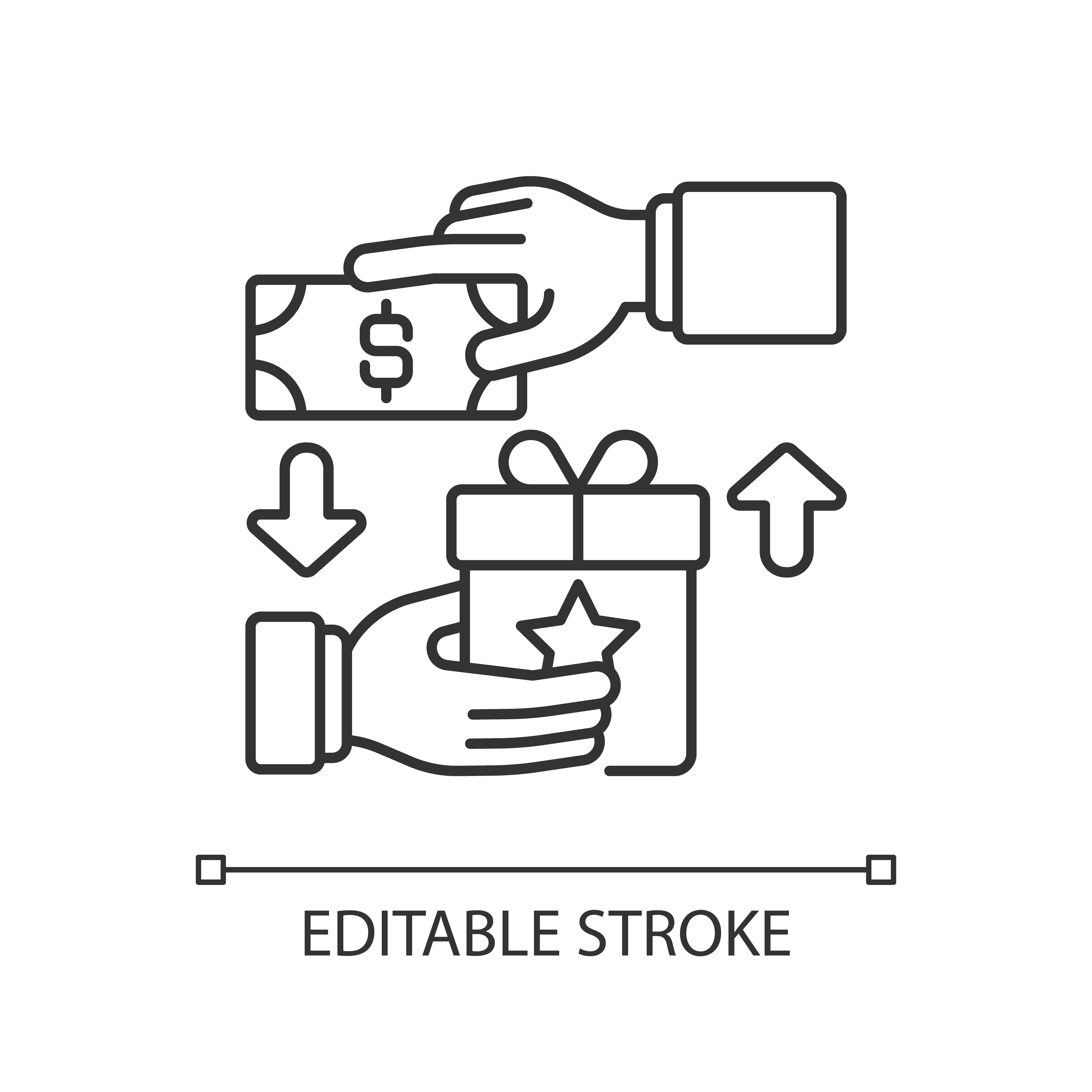 Donor exhaustion linear icon By bsd studio | TheHungryJPEG