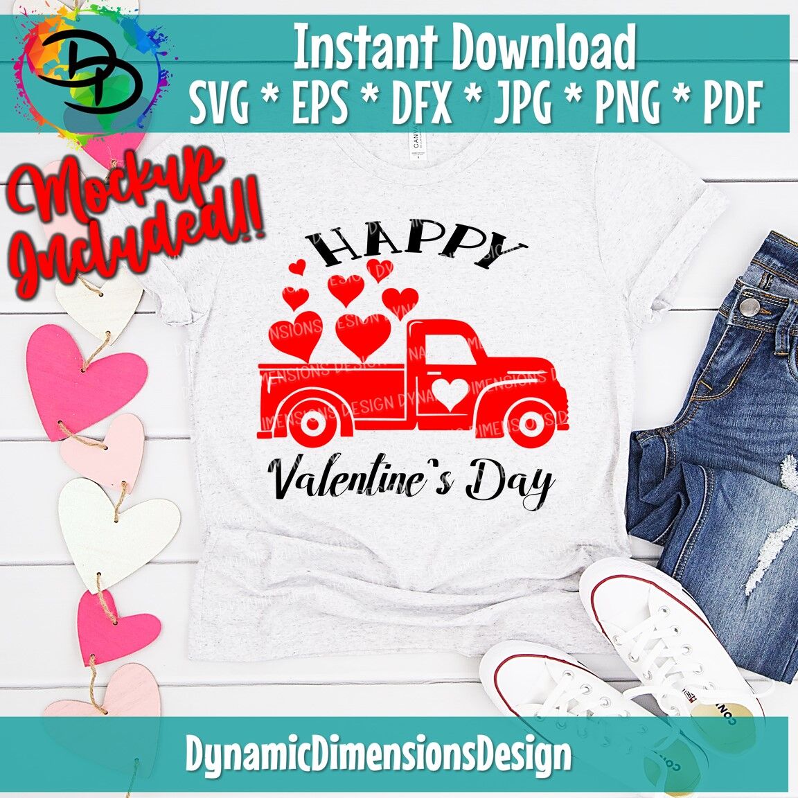 Download Valentines Vintage Truck Svg Happy Valentines Svg Valentine Day Svg By Dynamic Dimensions Thehungryjpeg Com