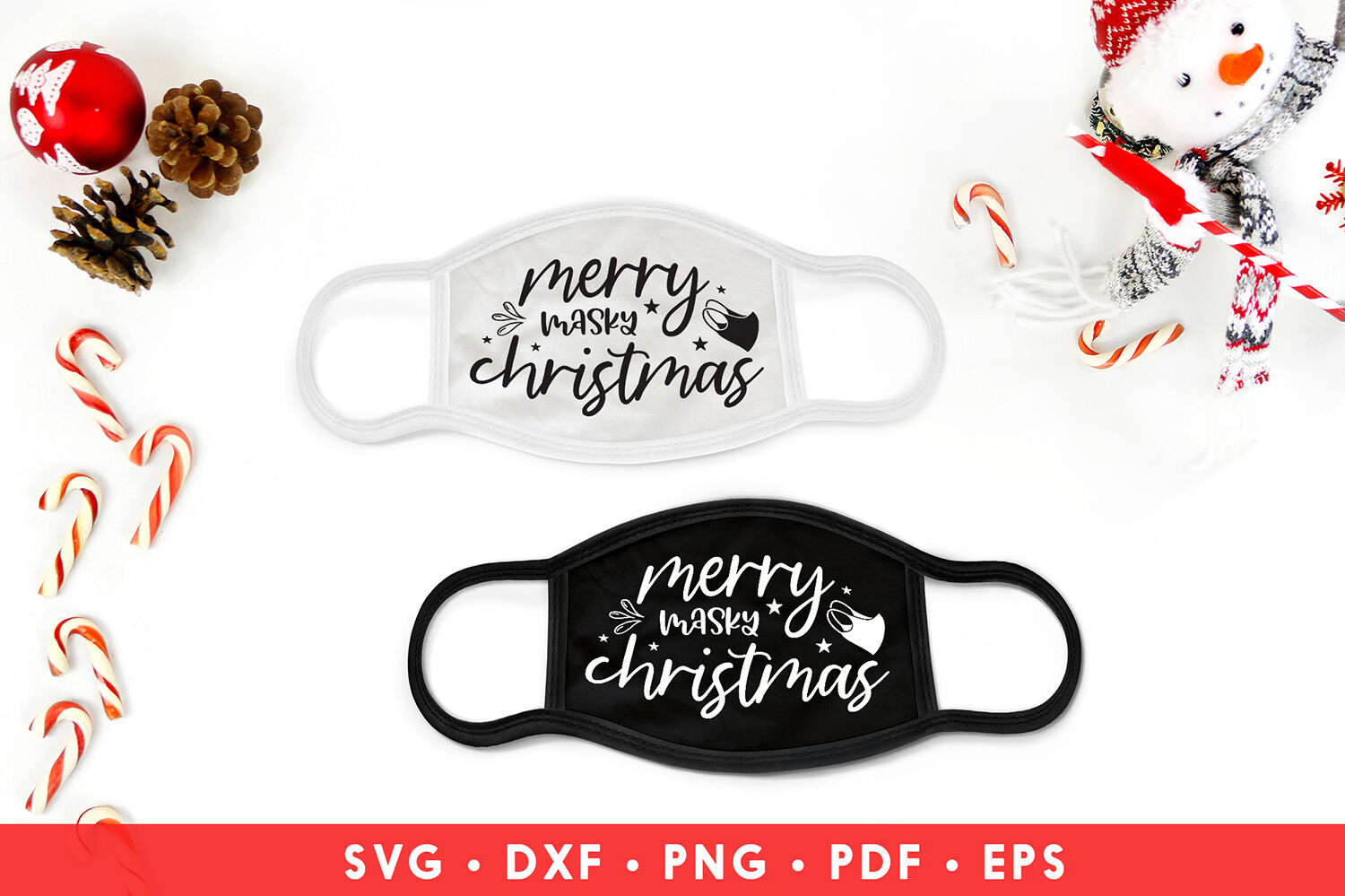 Download Christmas Face Mask SVG, Merry Maskey Christmas, Mask SVG ...