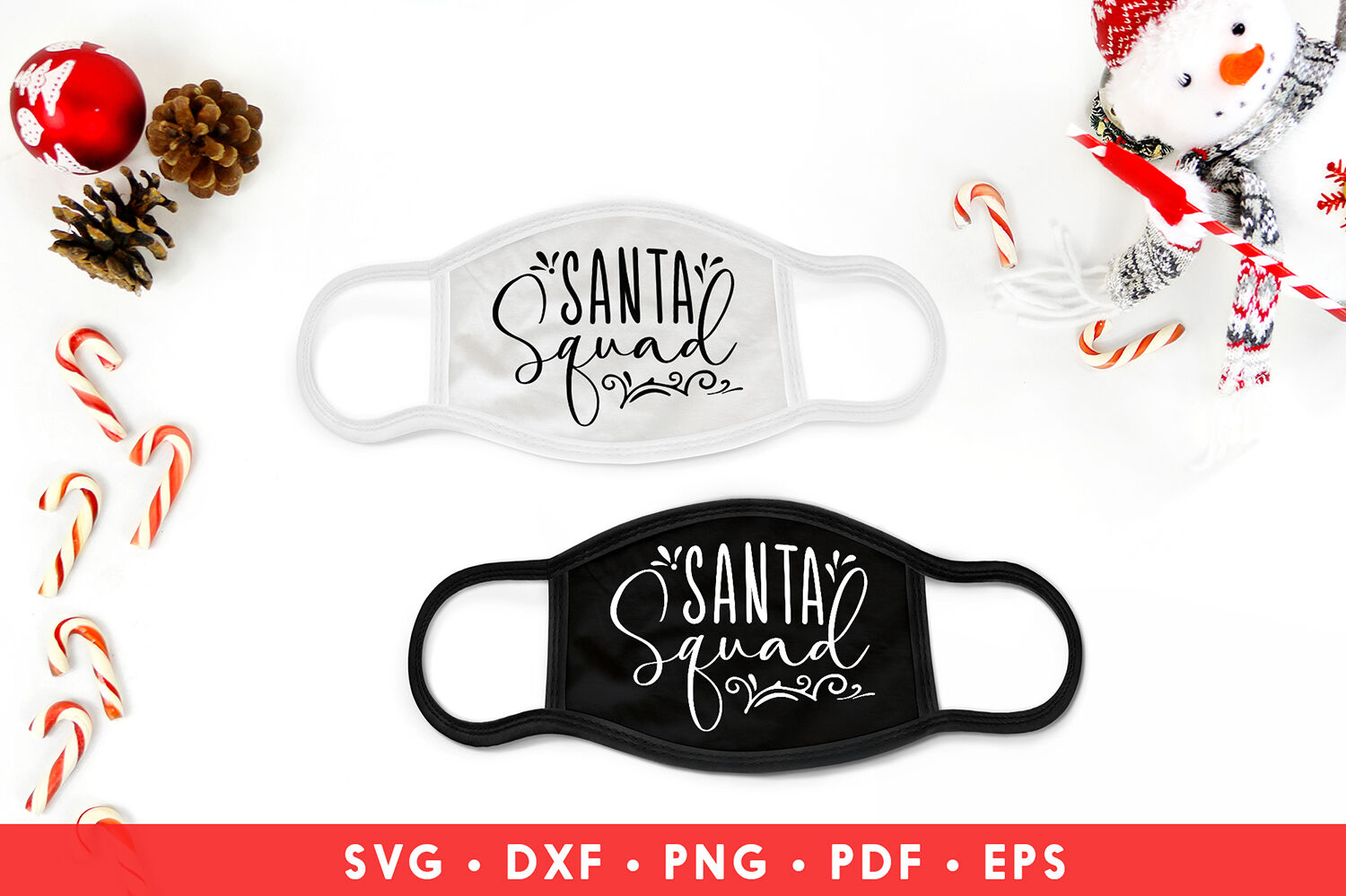 Download Christmas Face Mask SVG, Santa Squad, Face Mask Design SVG ...