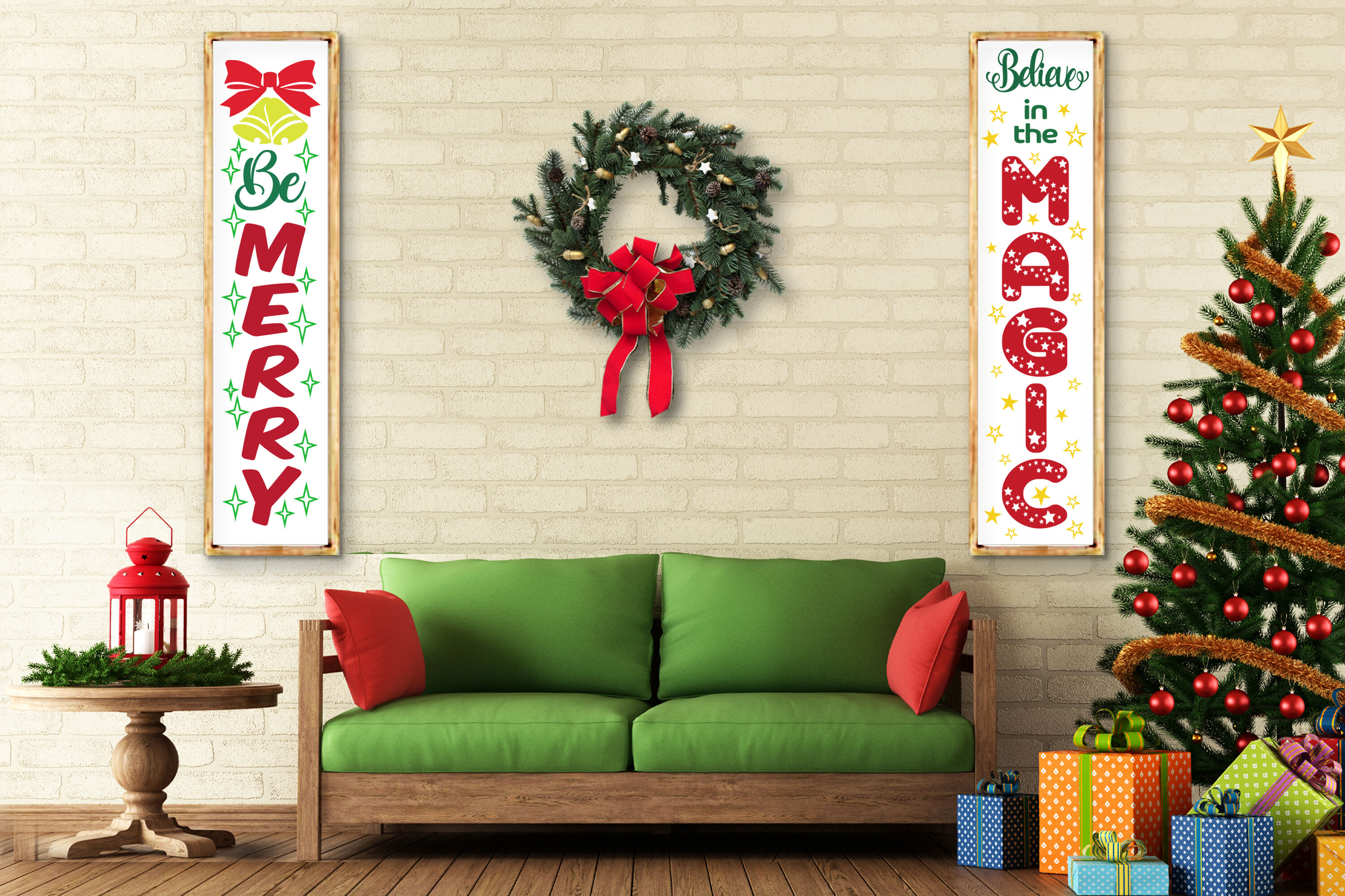 Download Christmas Vertical Porch Sign SVG Set 2 - Be Merry ...