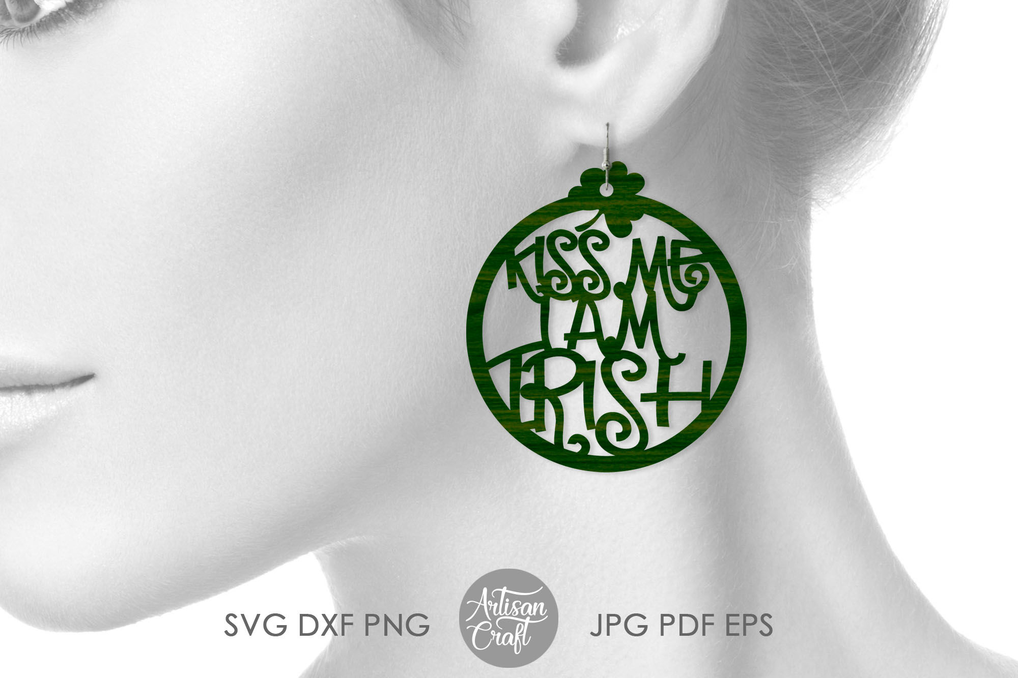Irish Earrings SVG / PNG / DXF, St Patrick's Day
