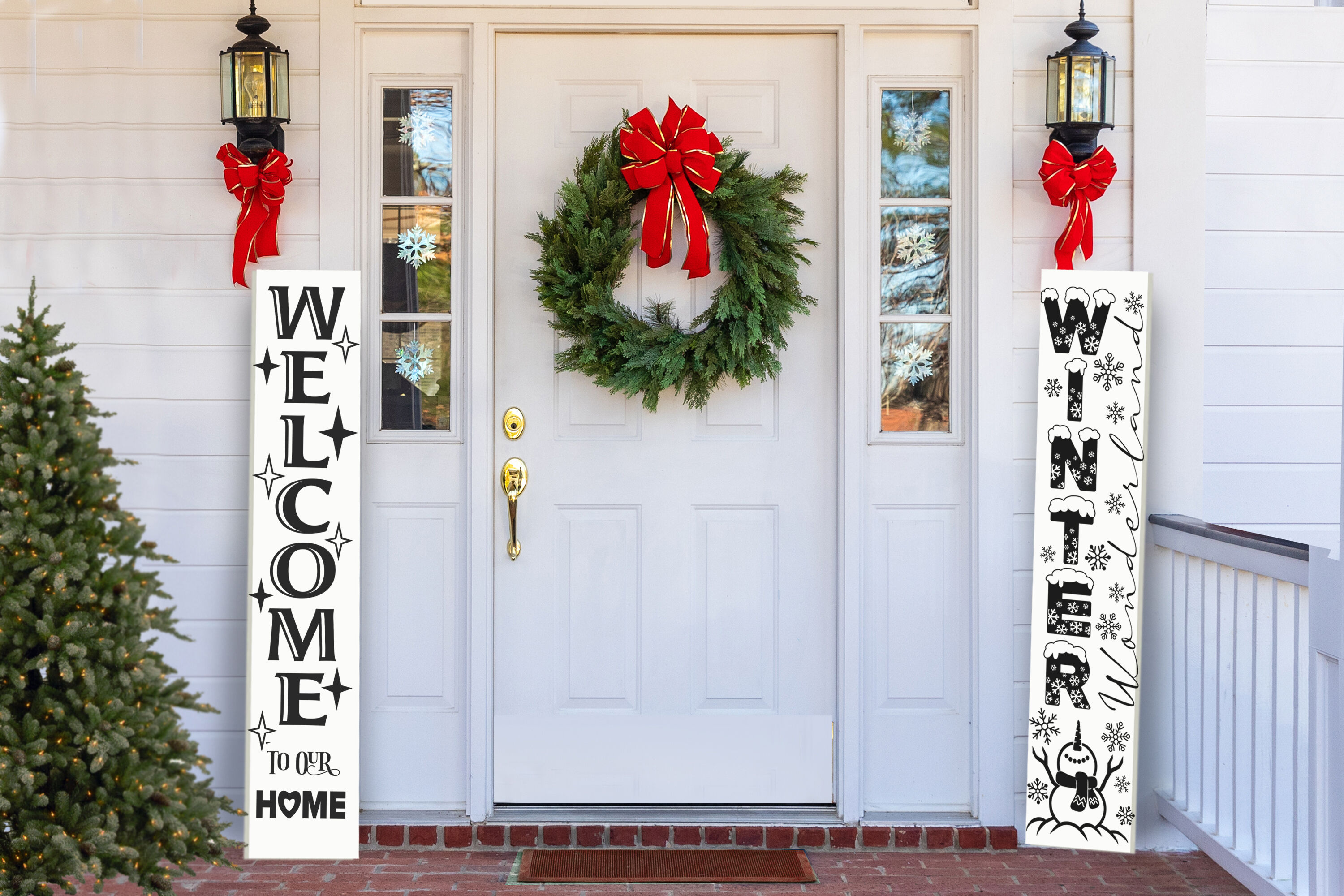 Download Christmas Vertical Porch Sign SVG Set 3 - Winter ...