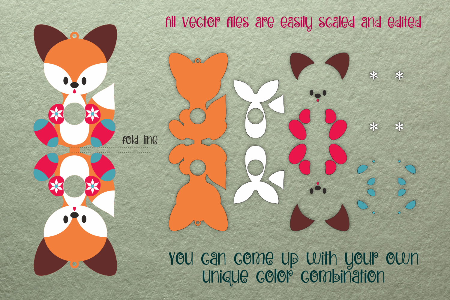 Download Candy Holder Christmas Ornament Fox Svg By Olga Belova Thehungryjpeg Com