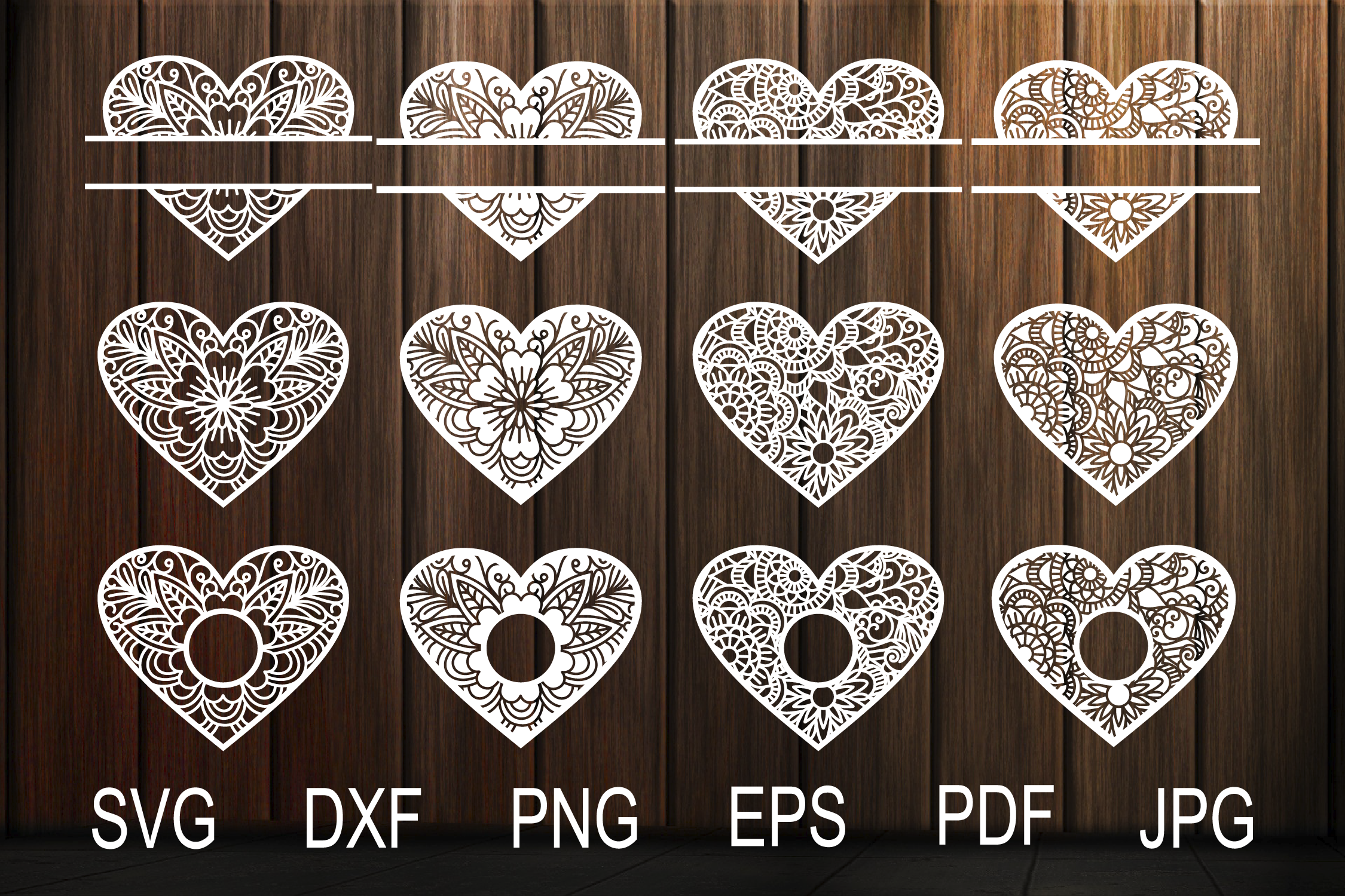 Download Hearts Svg Lace Heart Svg Mandala Heart Svg Decal Intricate Heart By Julydigitalimages Thehungryjpeg Com