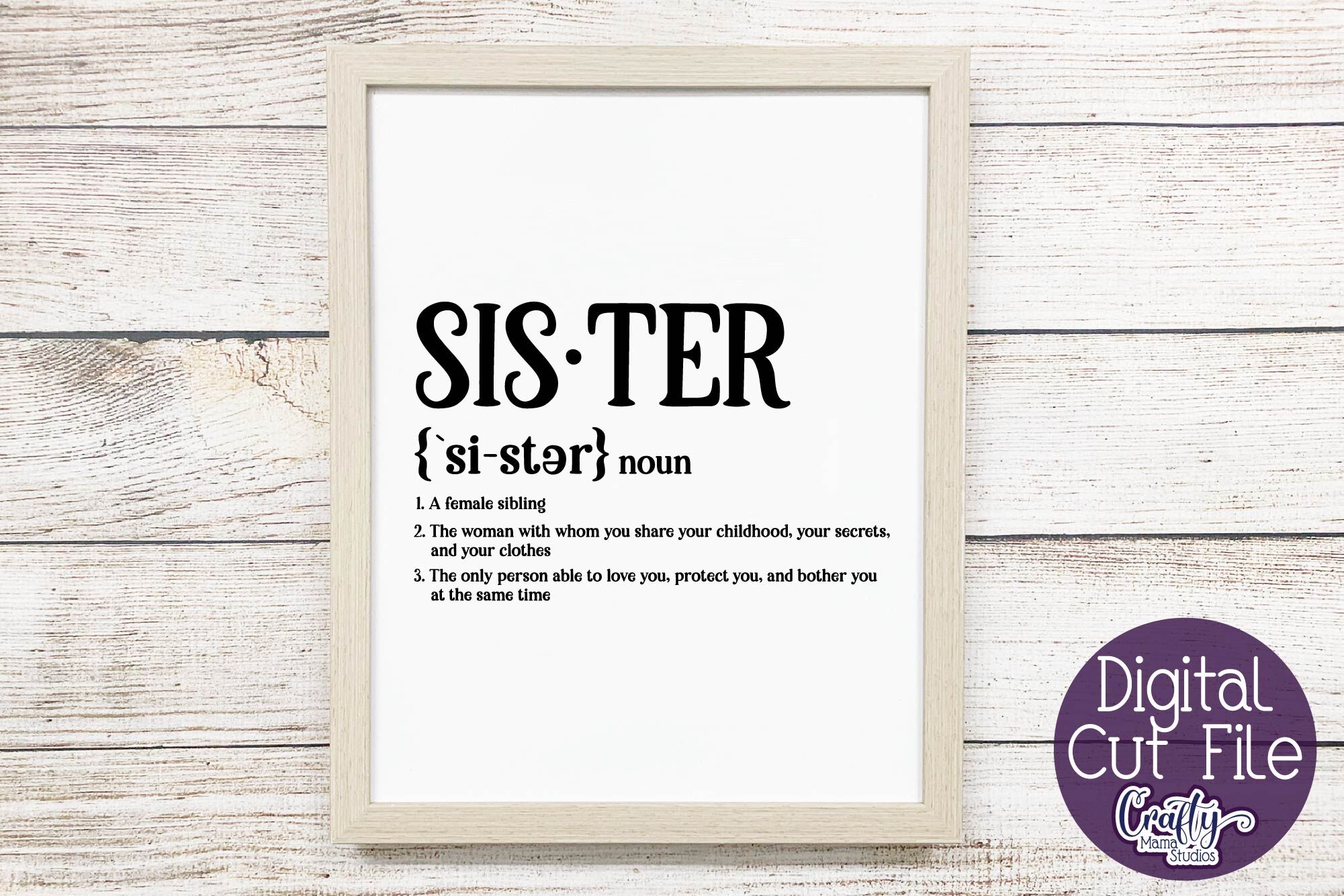 Sister Definition, Funny Sister Definition SVG, Funny Family By Crafty Mama  Studios | TheHungryJPEG