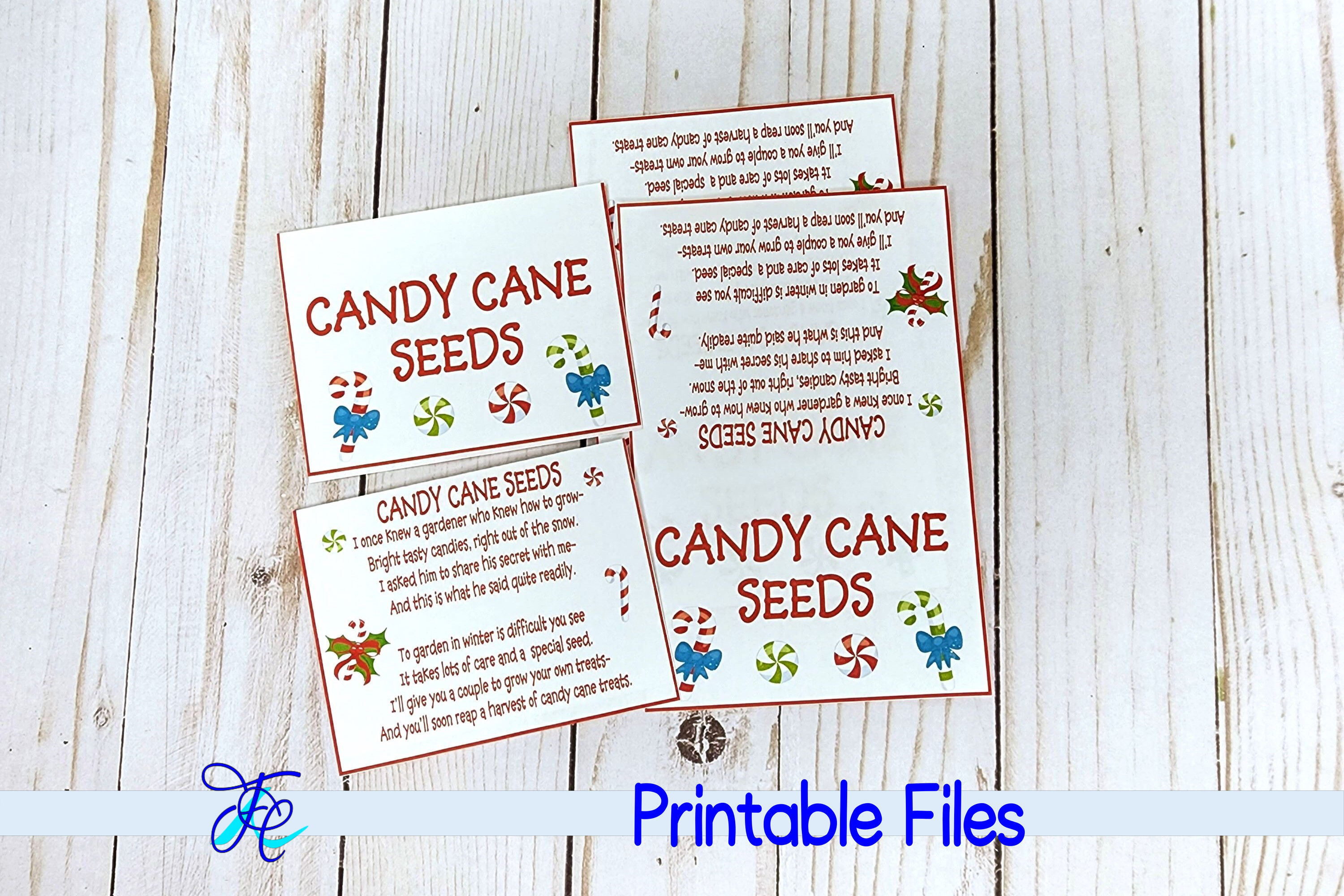 Candy Cane Seeds Christmas Holiday Favor Favors Bag Bags Treat Toppers - We  Print & Mail To You - Yahoo Shopping