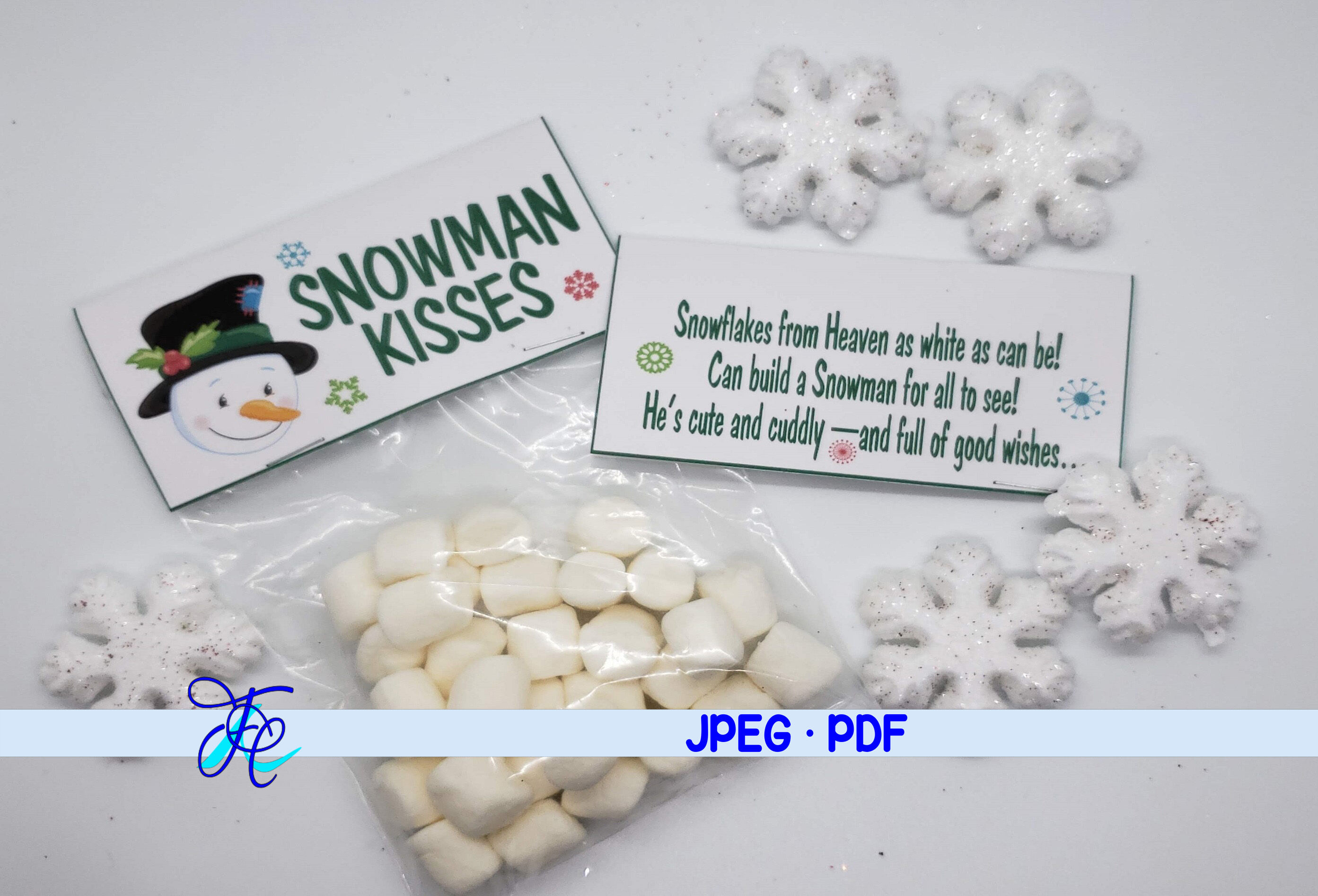Snowman Kisses Label By Family Creations TheHungryJPEG