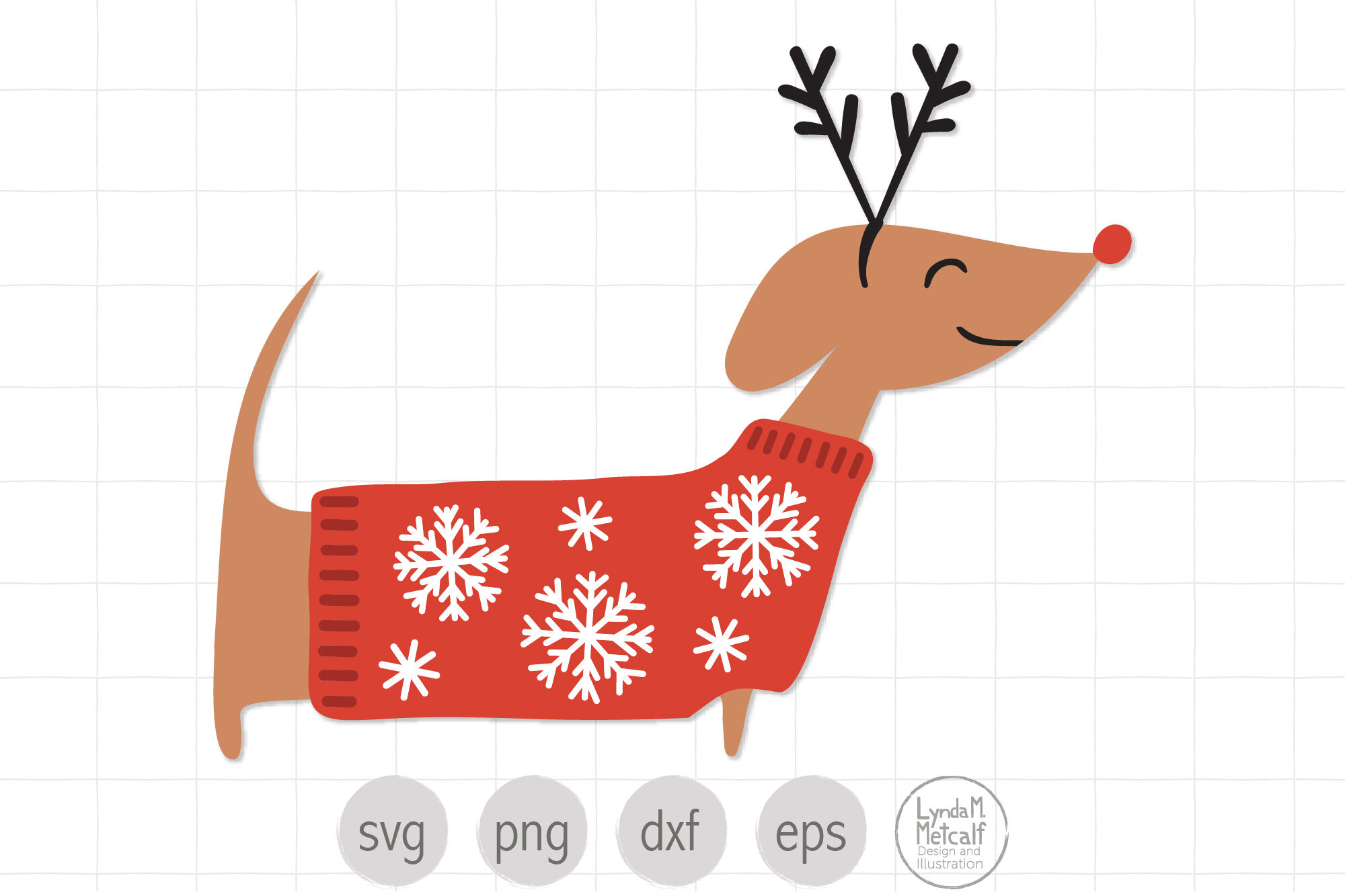 Christmas Dachshund svg, Winter Dog svg By LyndaMMetcalf ...