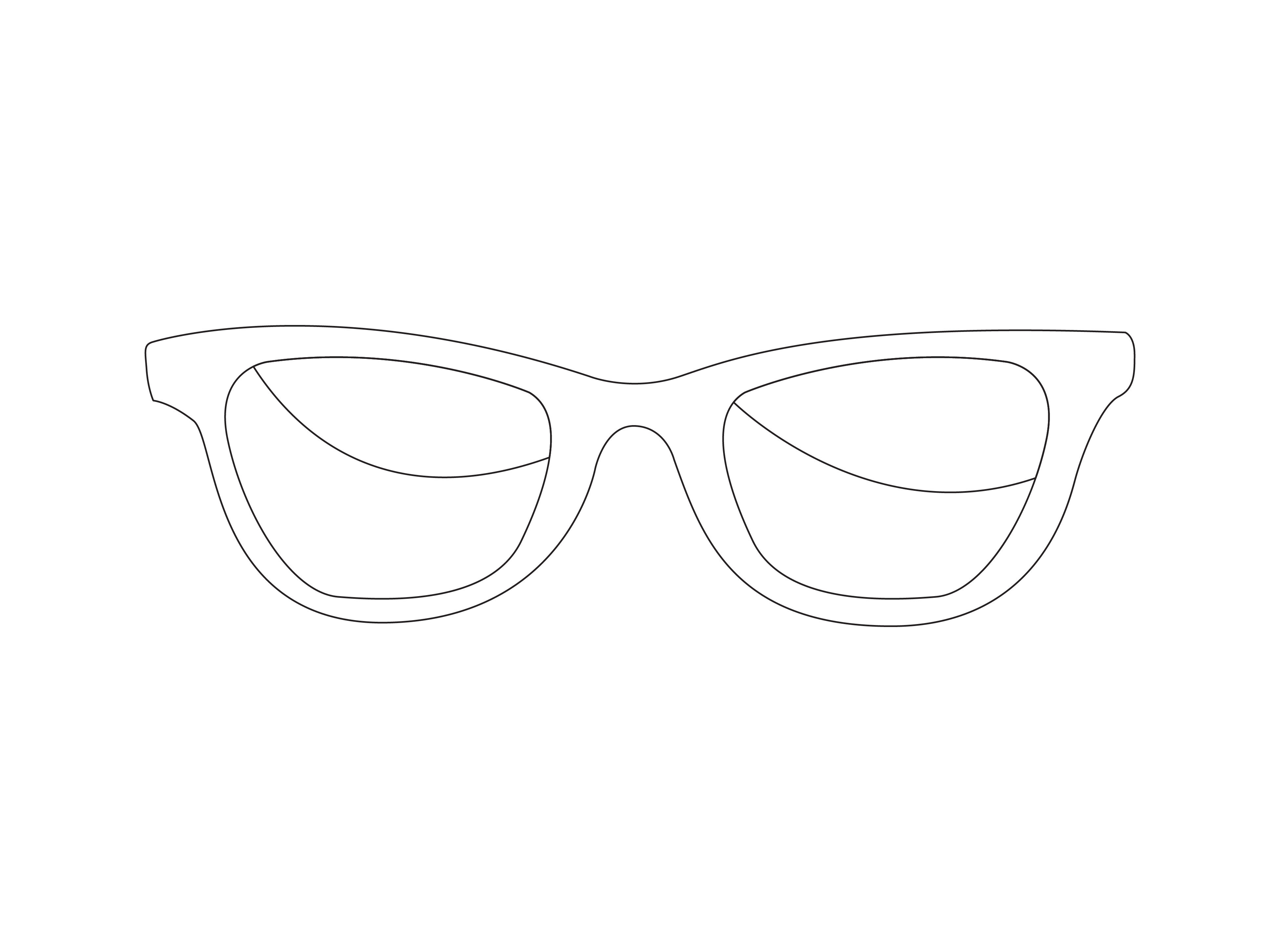 Shutter glasses shades sunglasses outline line Vector Image