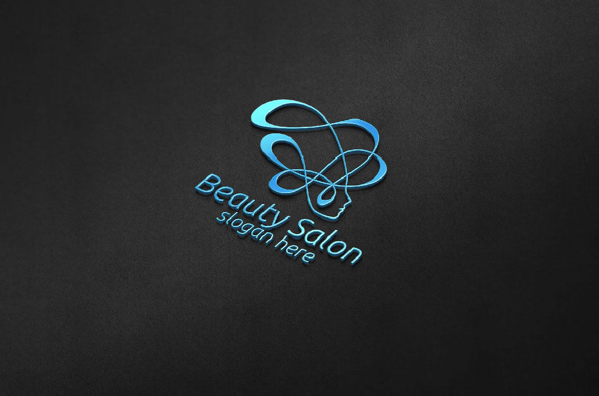 Editable Beauty Logo Bundle, 3x Messy Splatter Paint Logos, Hair/Beaut