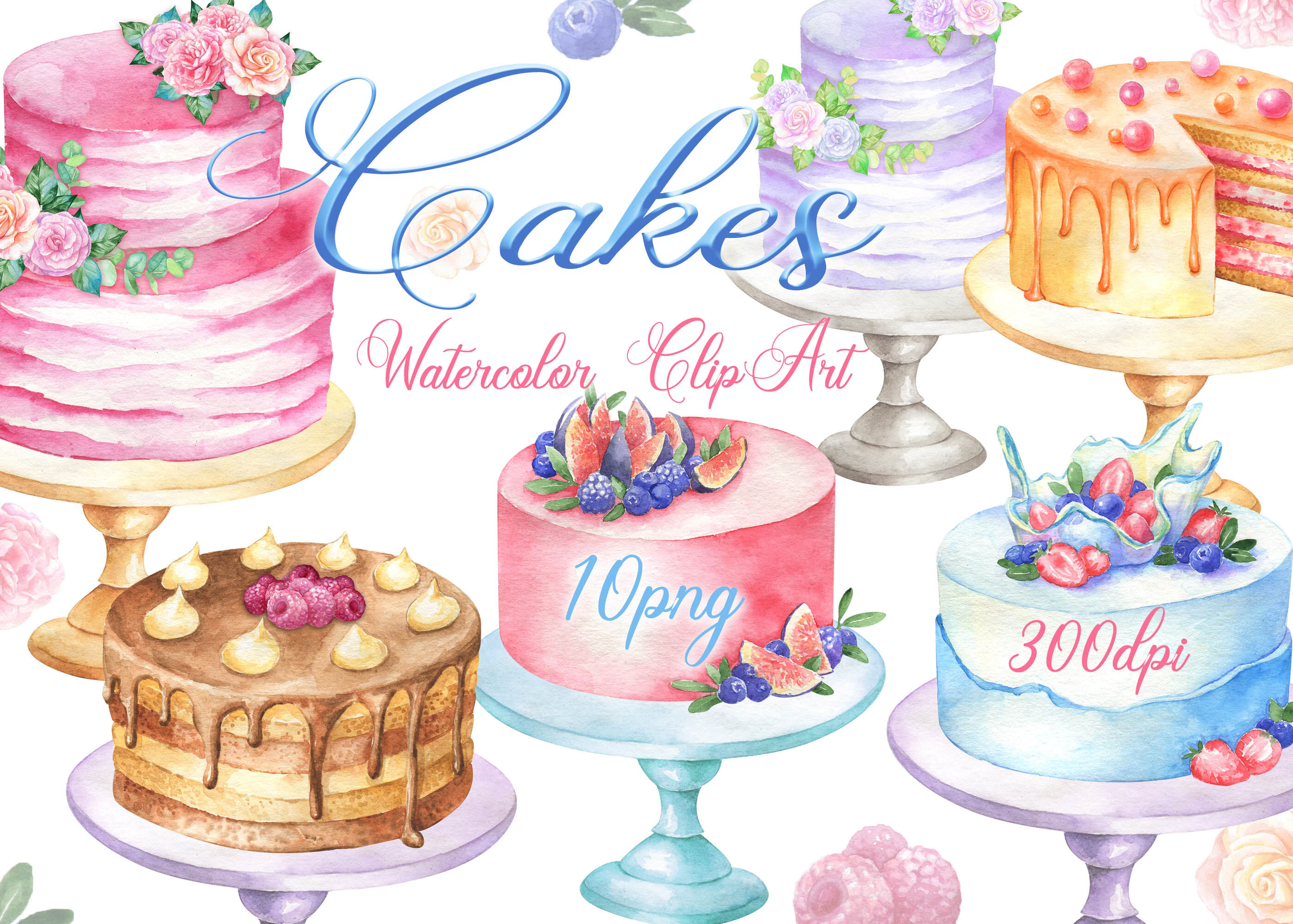 Birthday Clipart-birthday cake with pink candles clipart