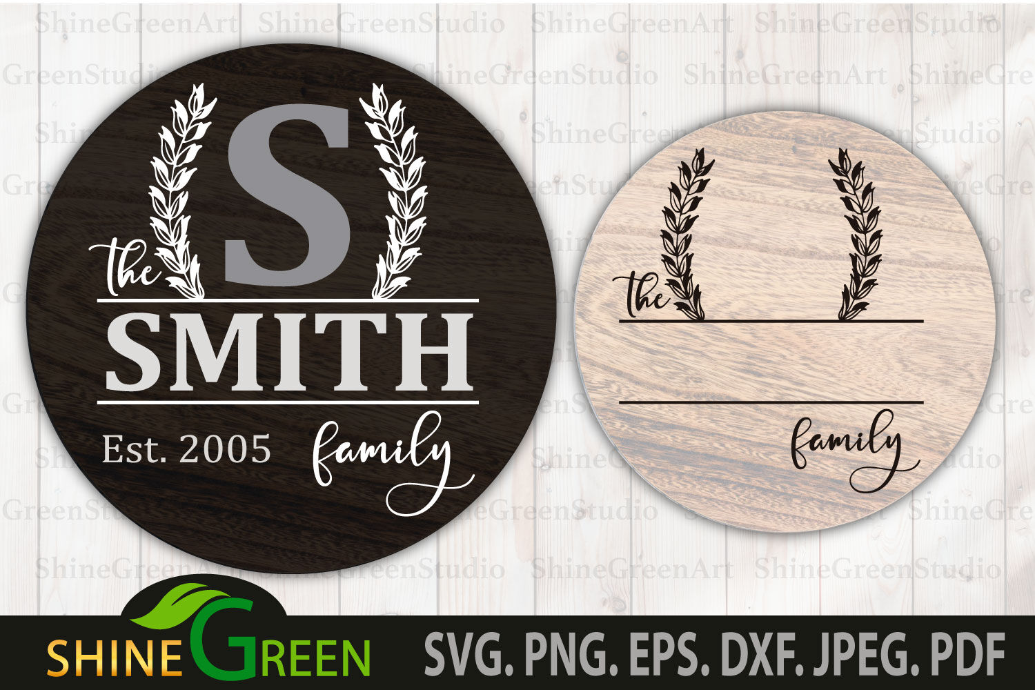 Download Family Monogram Svg For Home Farmhouse Sign By Shinegreenart Thehungryjpeg Com