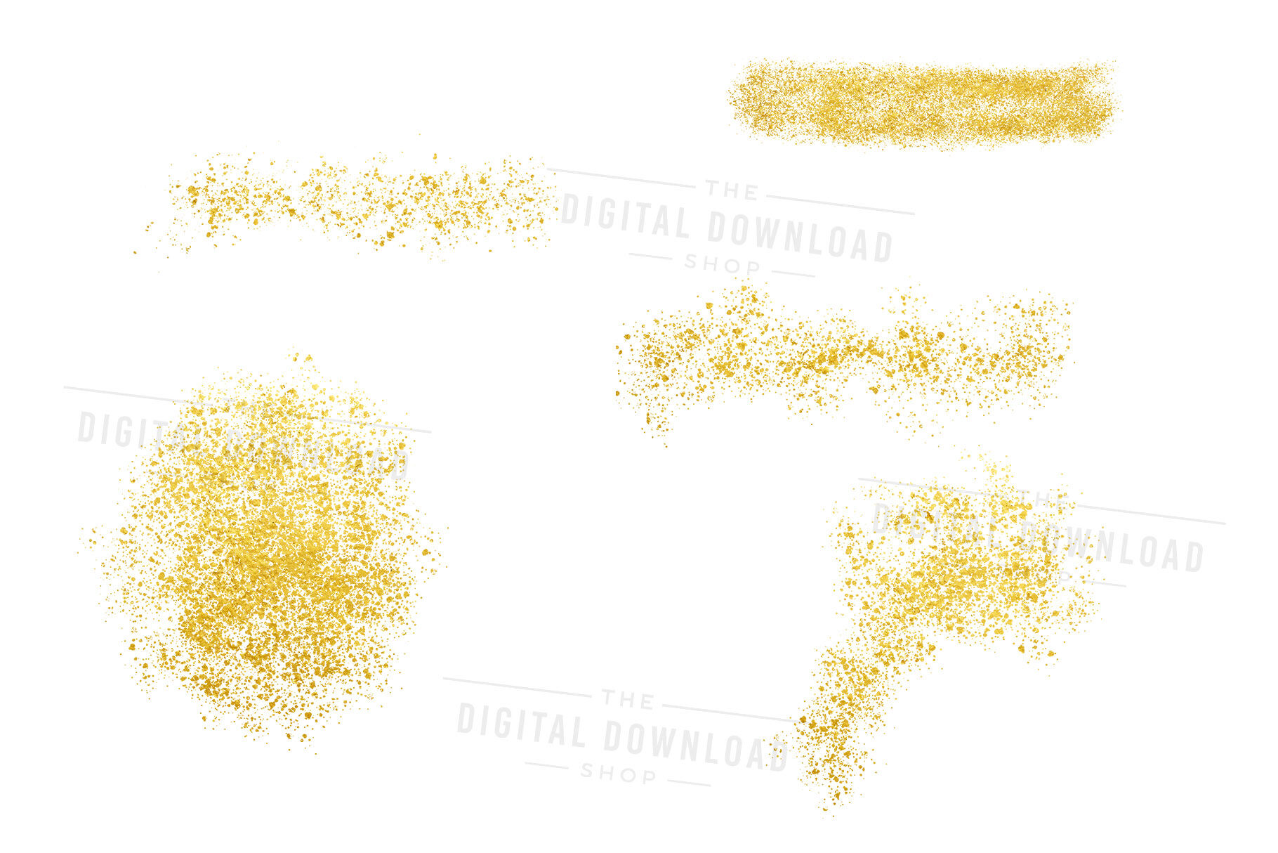 Gold Splatters Clipart, Gold Dust PNGs, Gold Glitter, Gold Overlays By  Digital Download Shop