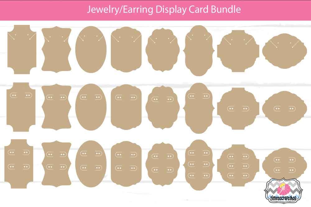 Jewelry Display Cards, Earring Display Card, Display Card, Template By  Timetocraftshop