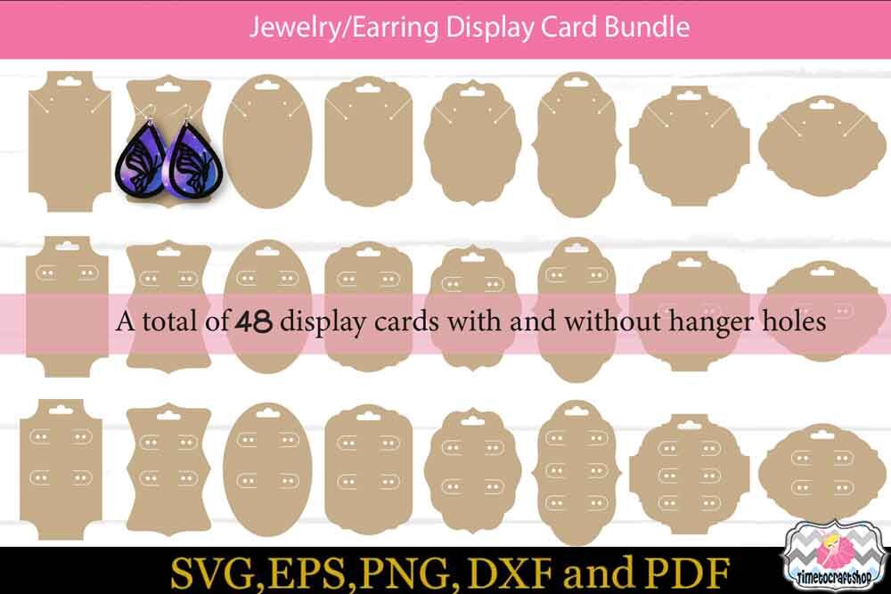 Jewelry Display Cards, Earring Display Card, Display Card, Template, By  Timetocraftshop