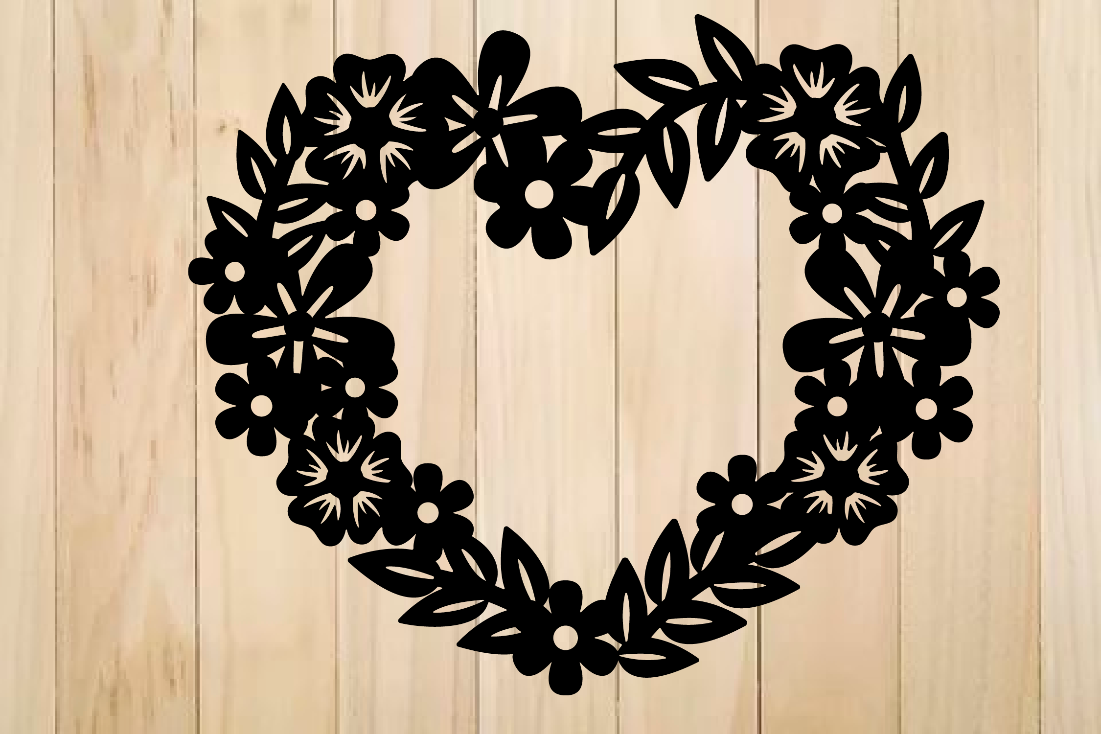 Heart SVG, Floral Frame Cutting Templates, Flower Wreath By  JulyDigitalImages