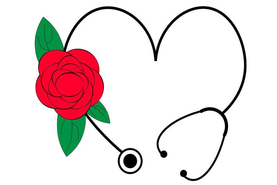 Download Floral Stethoscope SVG, Flower Heart Stethoscope Svg, Nurse Life svg, By Lillyarts ...