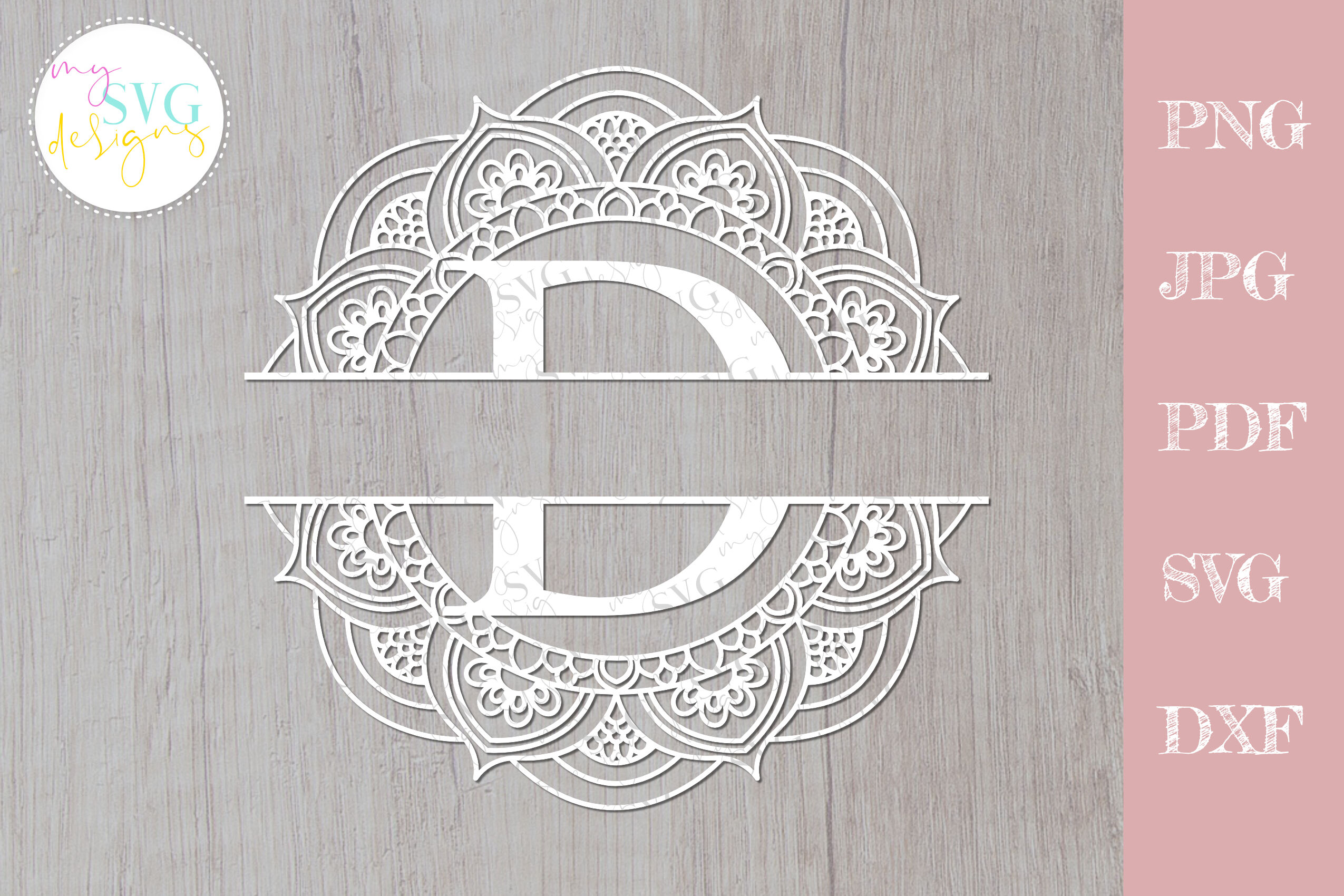 Download Split Monogram D Svg Monogram Frame Svg By Mysvgdesigns Thehungryjpeg Com