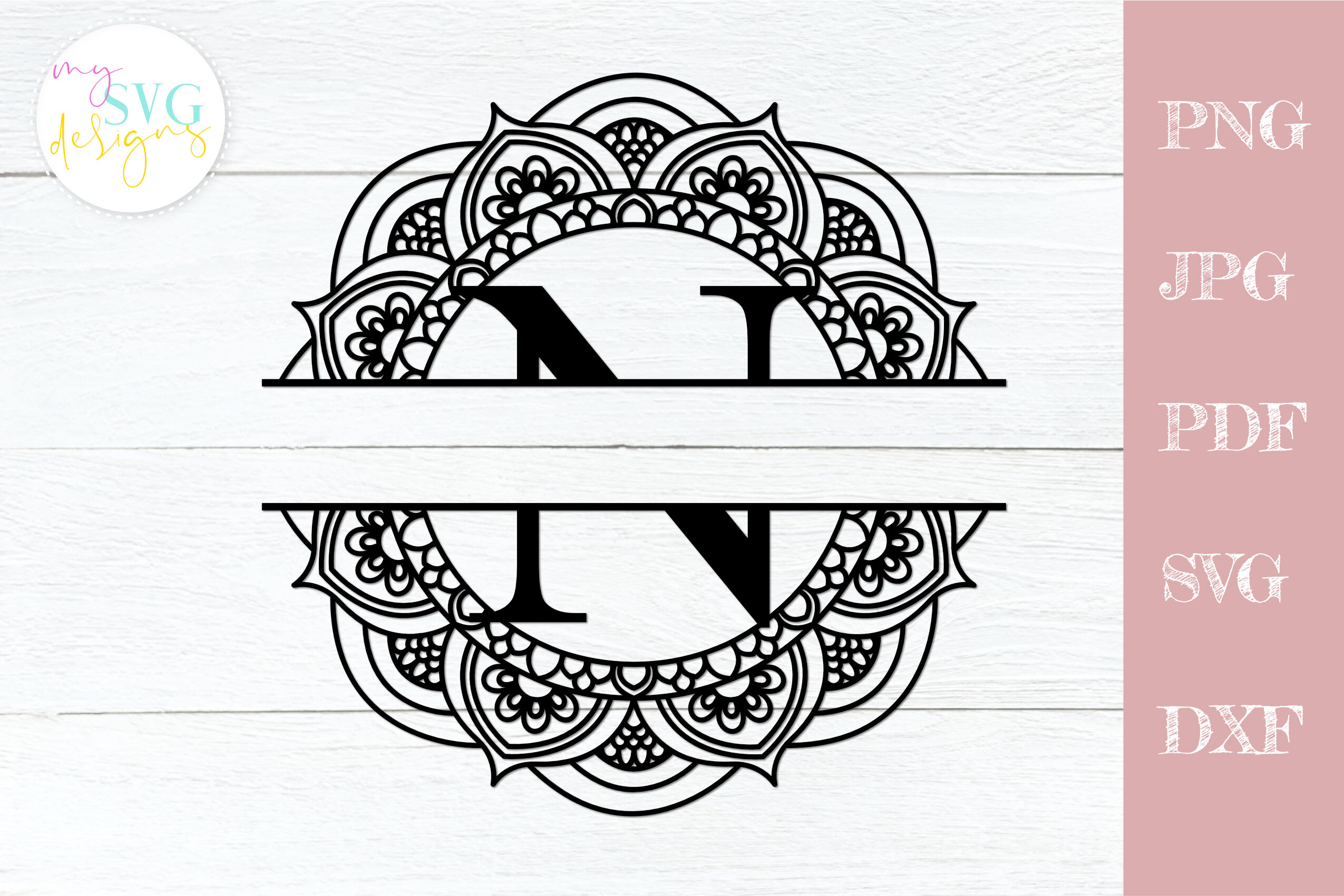 Download Split Monogram N Svg Monogram Frame Svg By Mysvgdesigns Thehungryjpeg Com