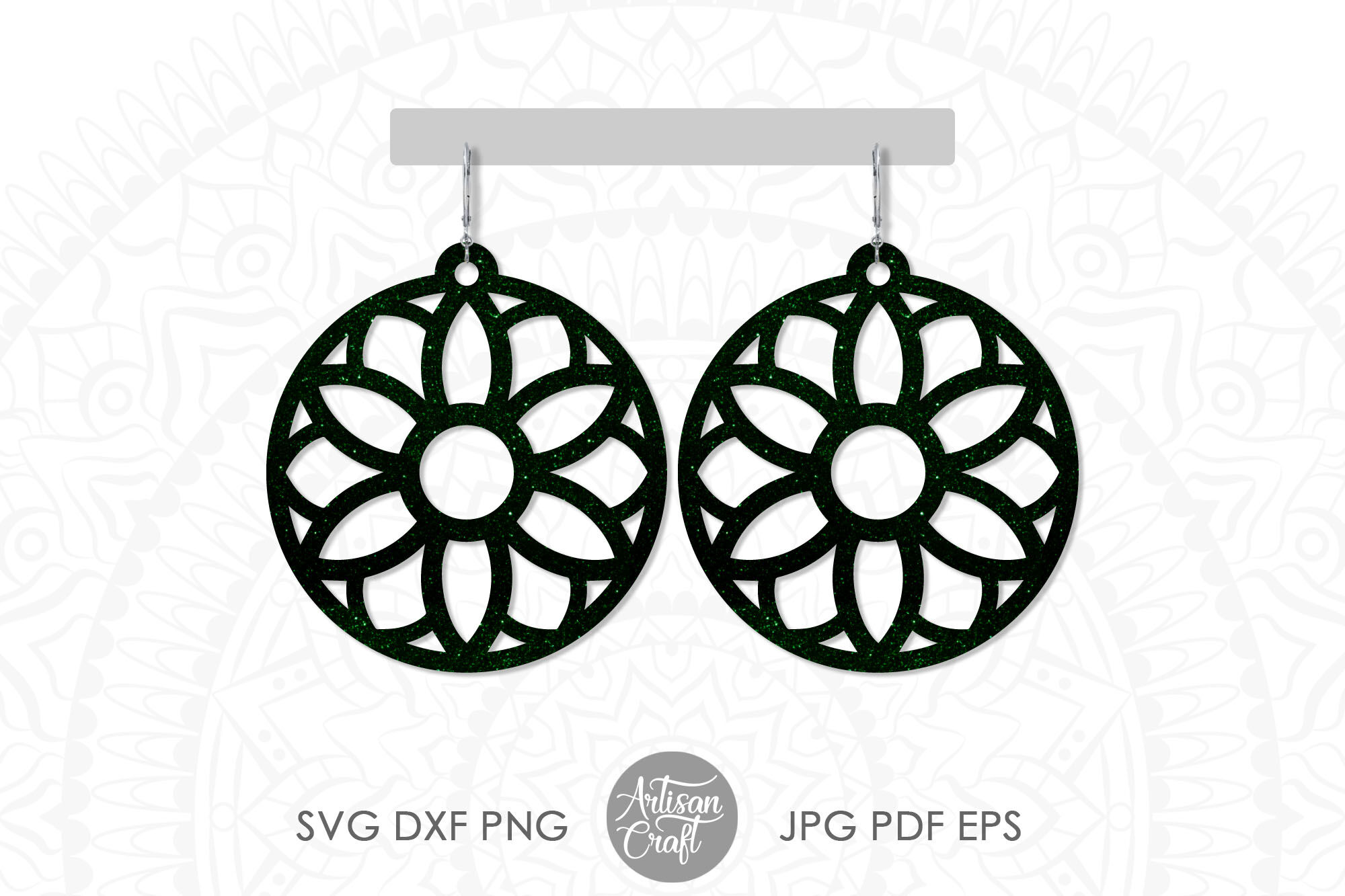 Download Mandala earrings, SVG cut files, round earring By Artisan ...