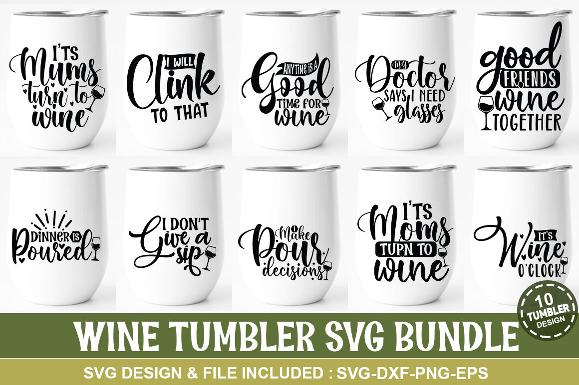 Wine Tumbler SVG Bundle By svgbundle | TheHungryJPEG.com