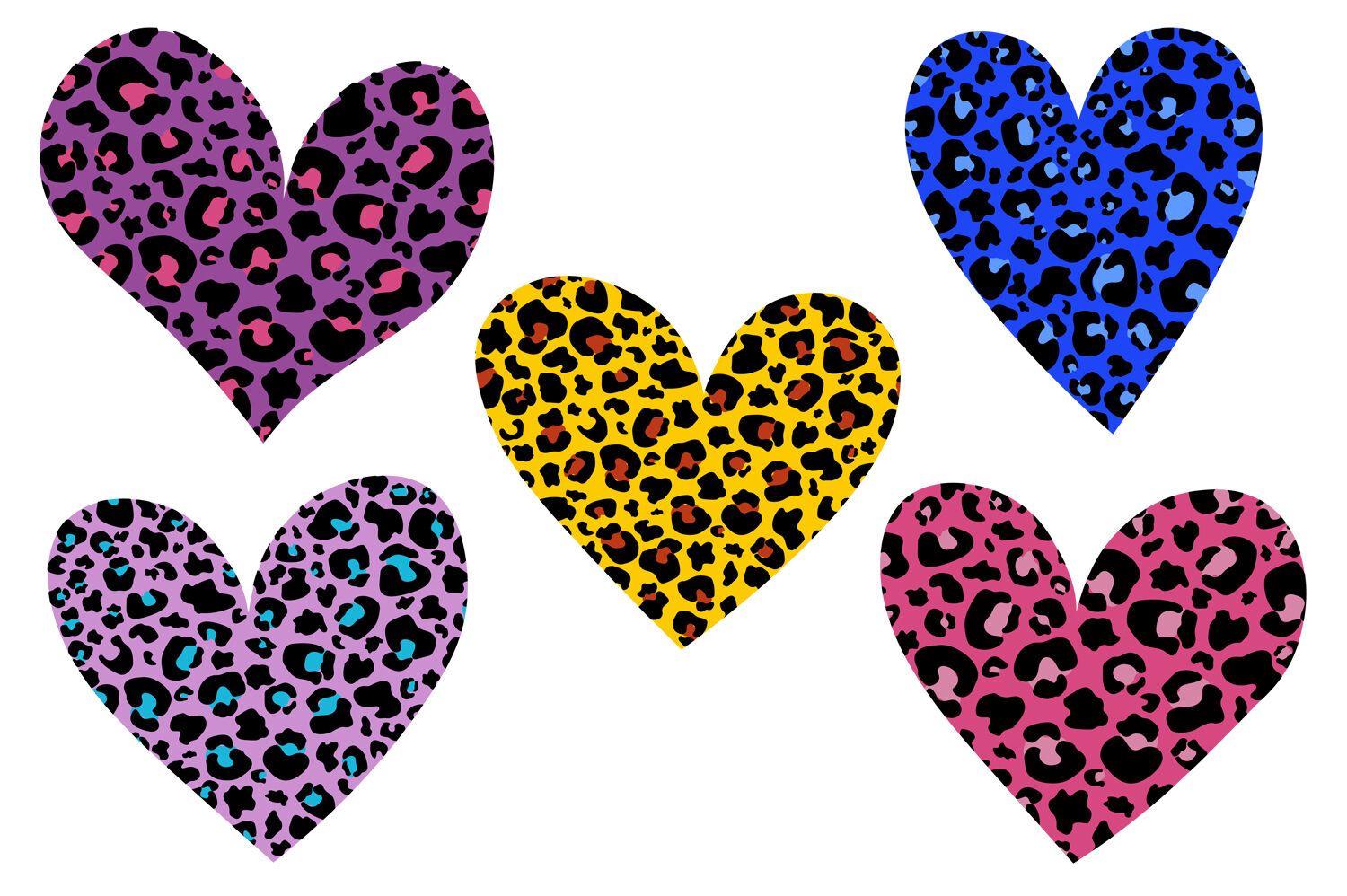 Louis Vuitton Leopard Hearts PNG, LV Inspired Valentine's Day Gift