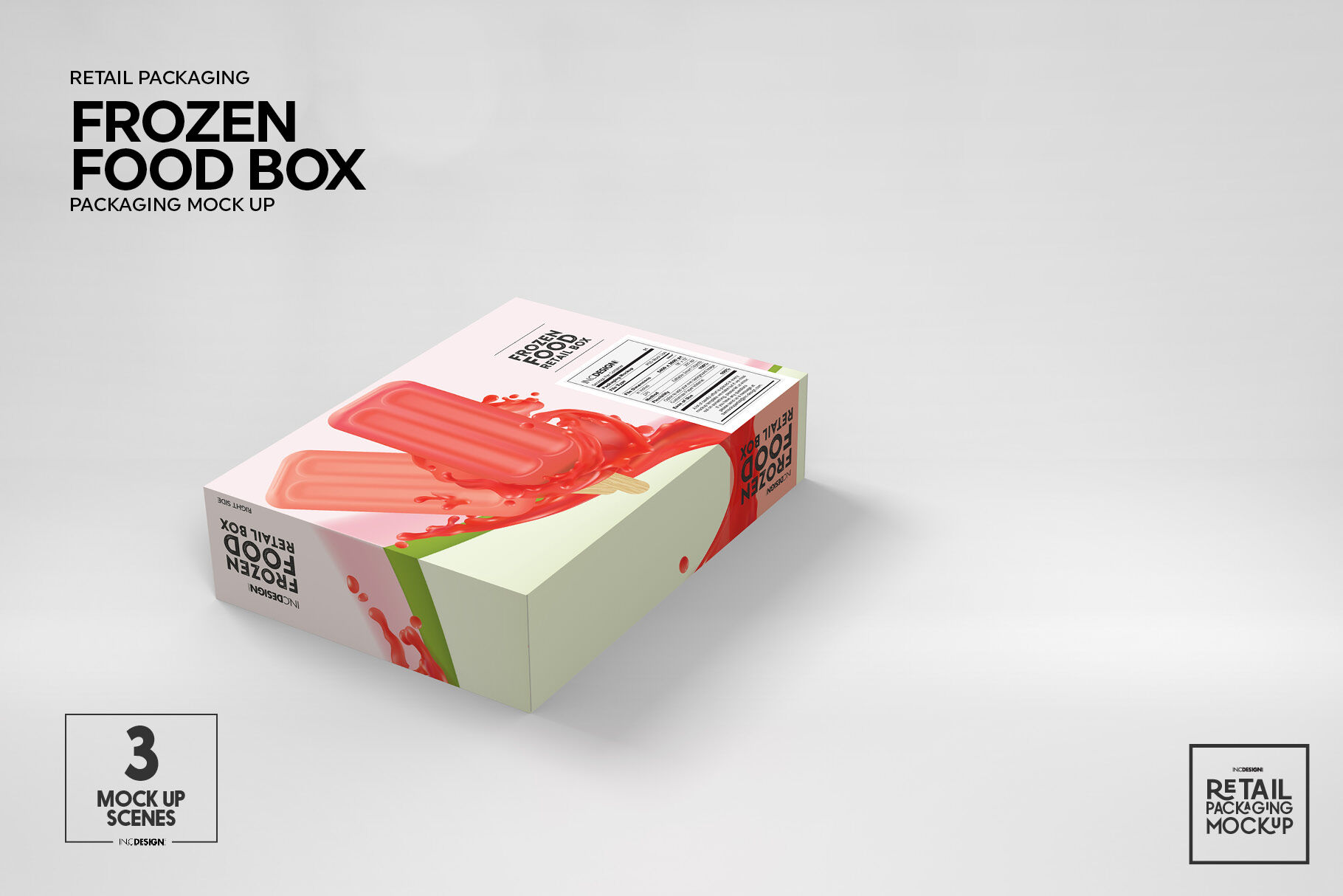 Download Thin Frozen Food Box Packaging Mockup By INC Design Studio | TheHungryJPEG.com