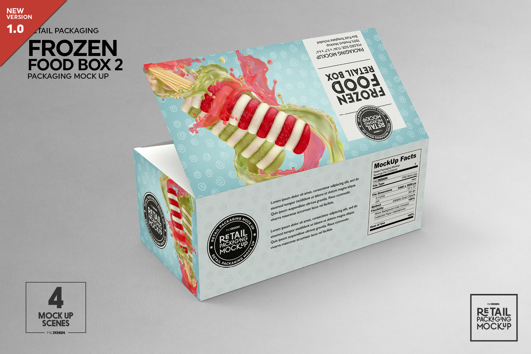 Download Big Frozen Food Box Packaging Mockup By INC Design Studio | TheHungryJPEG.com