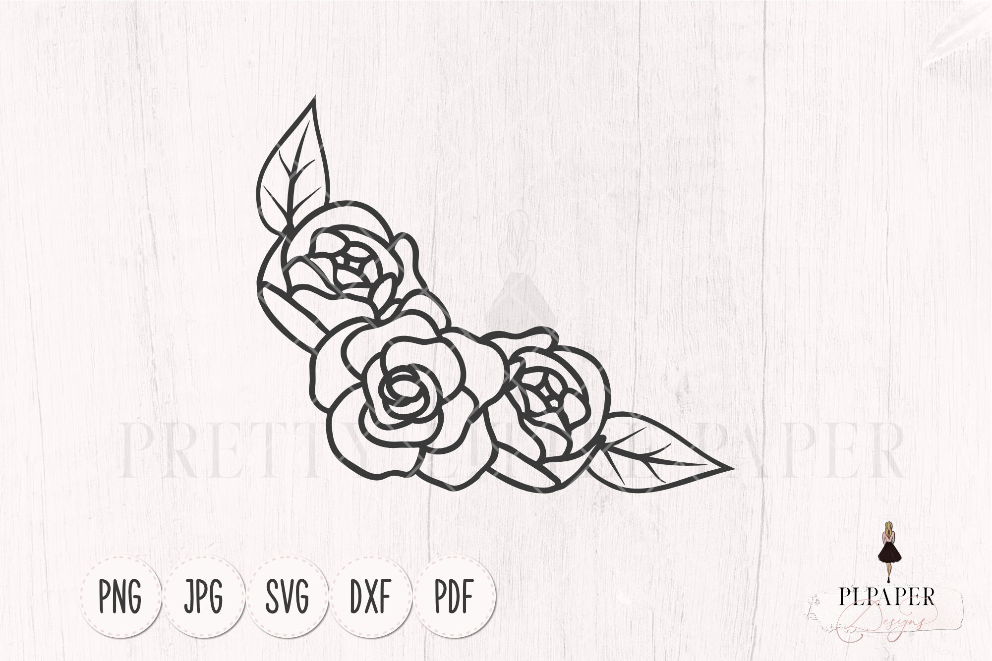 Flower border svg, Rose svg, Rose border svg By PLPaperDesigns
