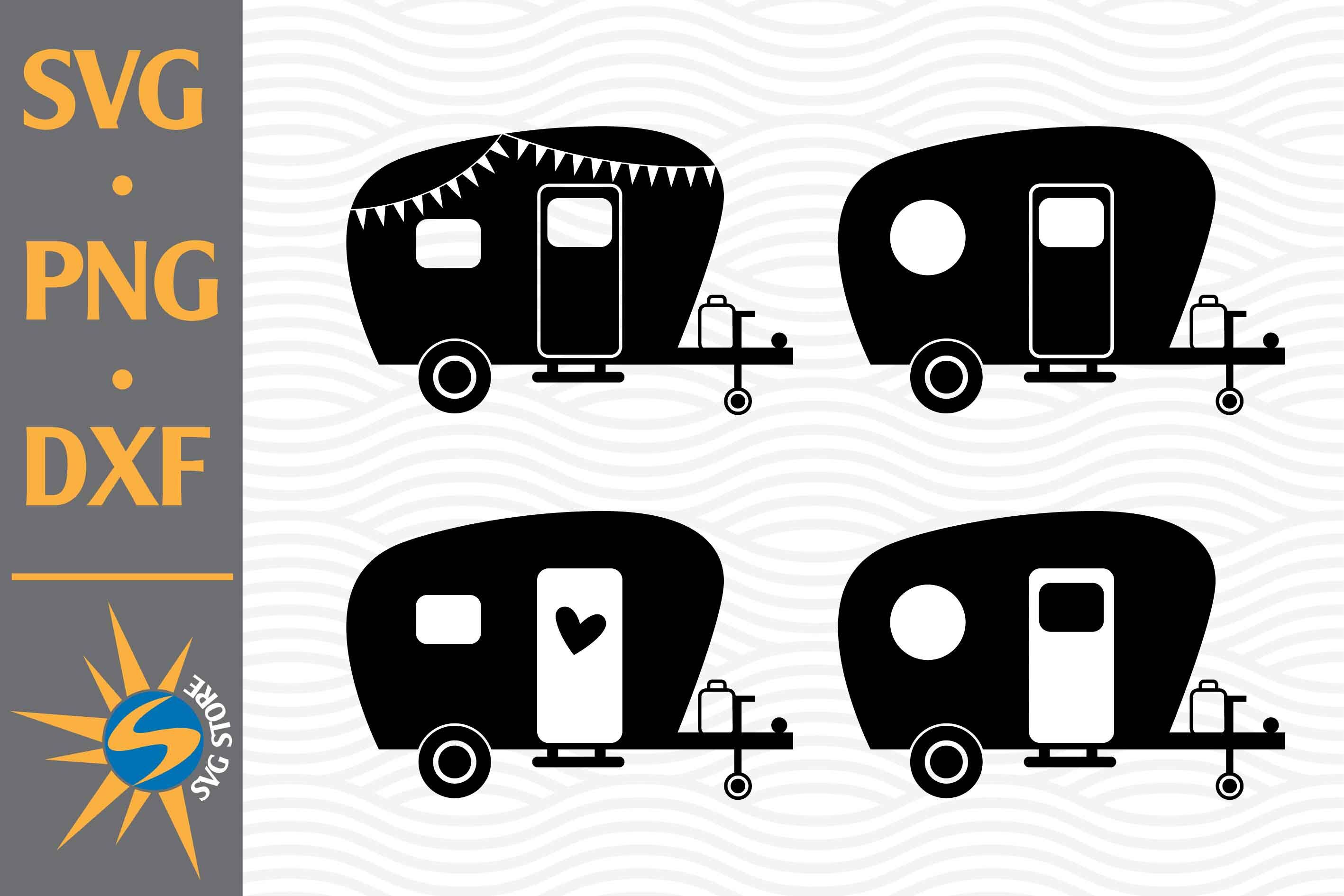 Download Camper Silhouette SVG, PNG, DXF Digital Files Include By ...