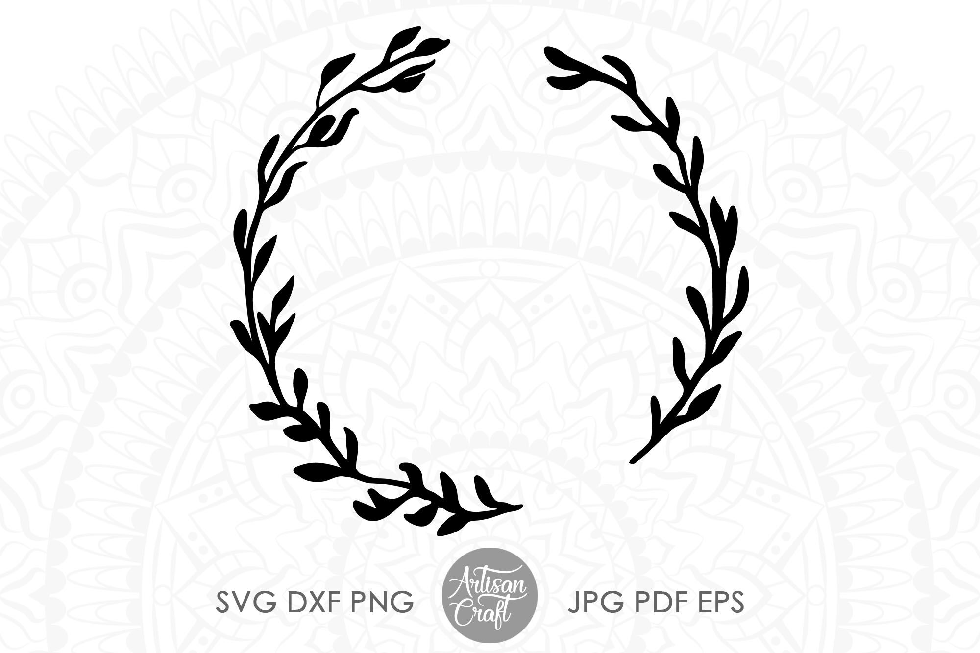 Download Wreath svg, Laurel wreath, monogram wreath, circle wreath By Artisan Craft SVG | TheHungryJPEG.com