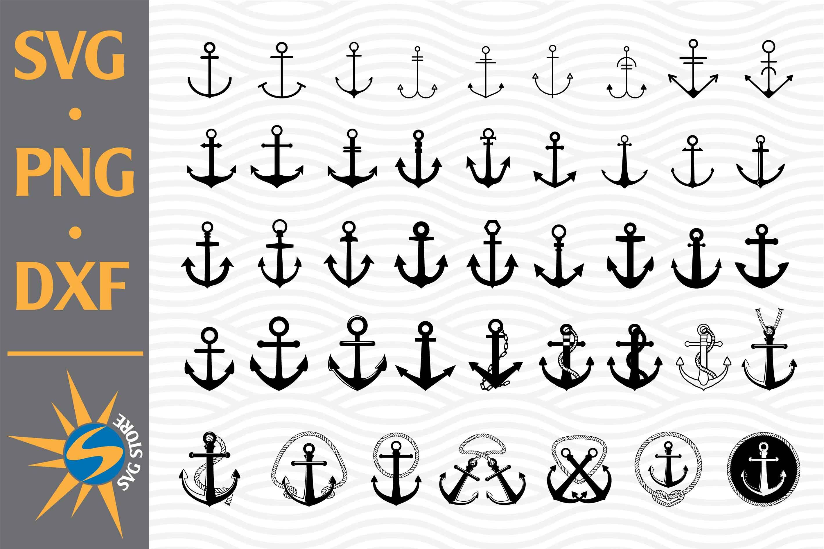 Download Anchor Silhouette Svg Png Dxf Digital Files Include By Svgstoreshop Thehungryjpeg Com