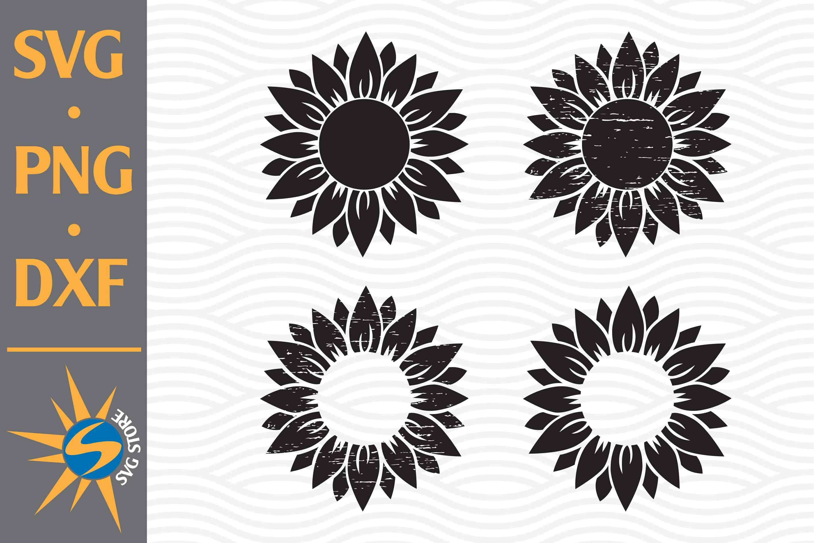 Free Free 275 Half Sunflower Svg Black And White SVG PNG EPS DXF File