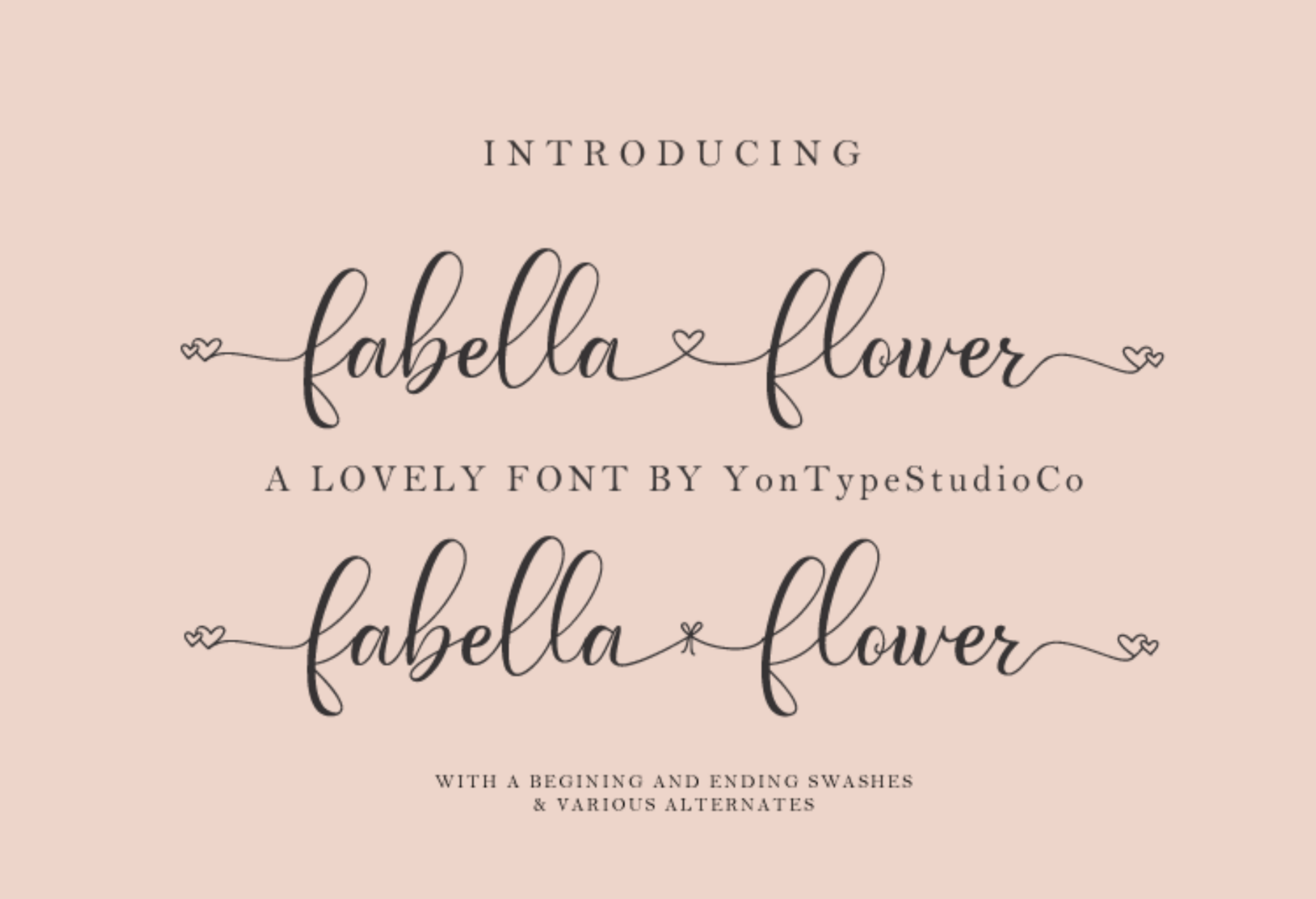 fabella flower a lovely font By YonTypeStudio.Co | TheHungryJPEG