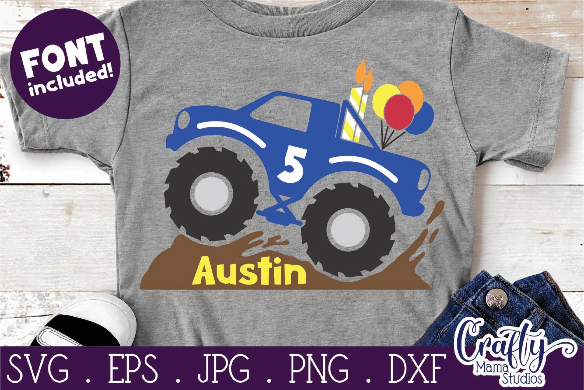 Download Birthday Monster Truck Svg, Birthday Shirt Svg By Crafty ...