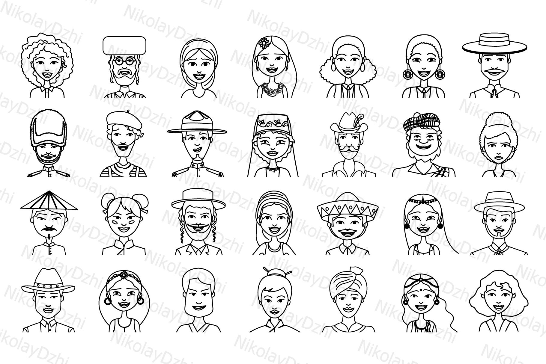 Avatar Generic Detailed Outline icon