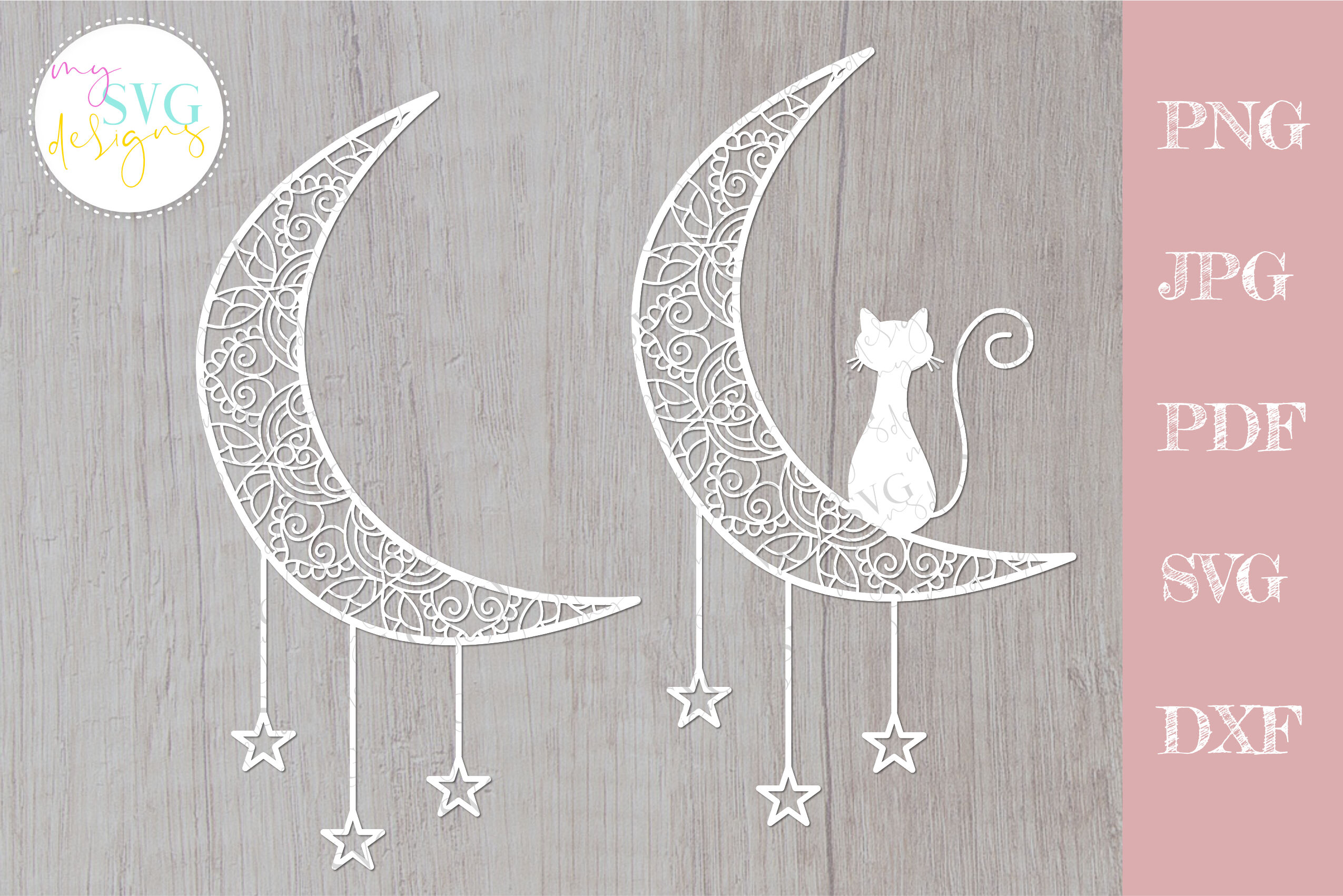 Download Moon Mandala Svg Dream Catcher Svg Cat Moon Svg By Mysvgdesigns Thehungryjpeg Com