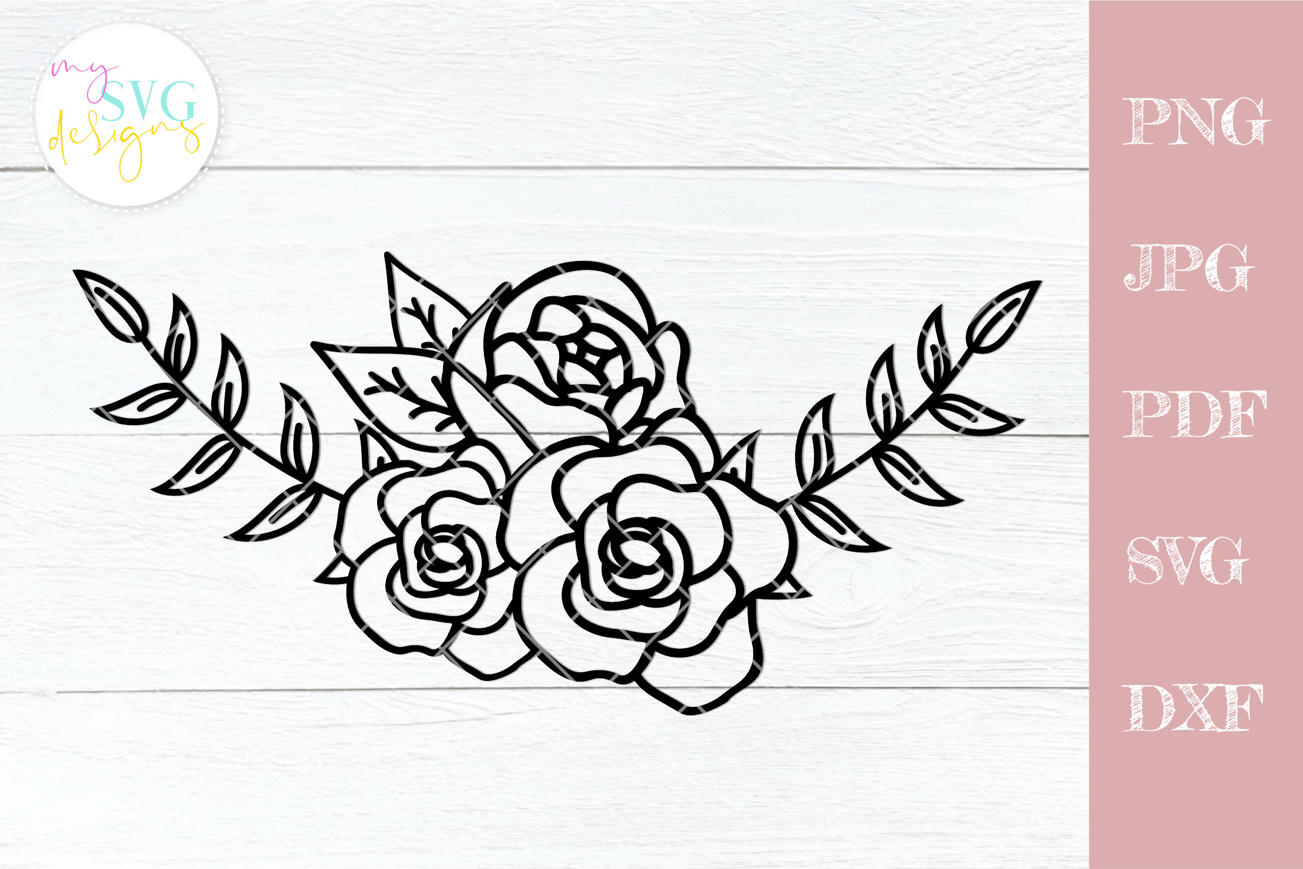 Download Rose Svg Rose Border Svg Flower Border Svg By Mysvgdesigns Thehungryjpeg Com