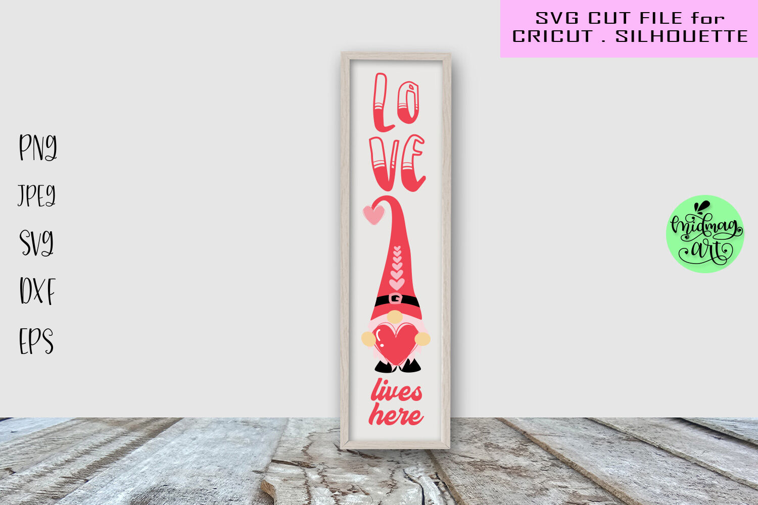 Download Love Lives Here Porch Sign Svg Valentine Sign Svg By Midmagart Thehungryjpeg Com
