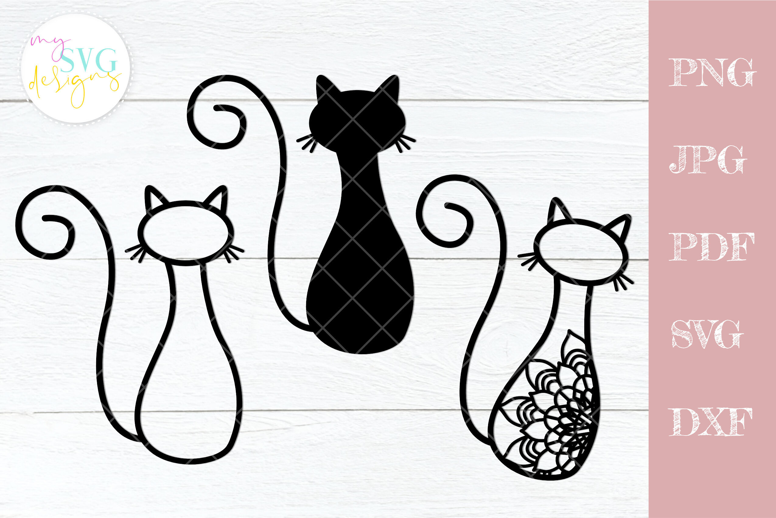 Download cat mandala svg, mandala svg, cat outline svg By ...