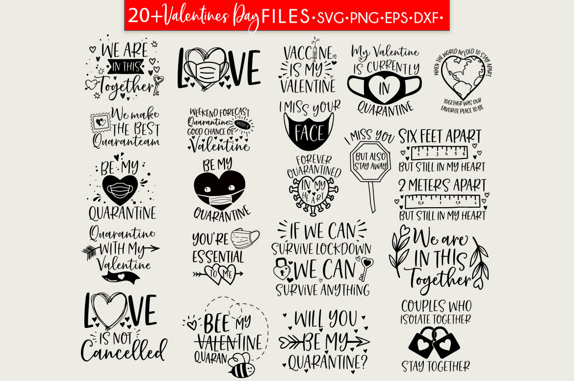 Download Quarantine Valentine's Day Quotes Sayings SVG Design ...