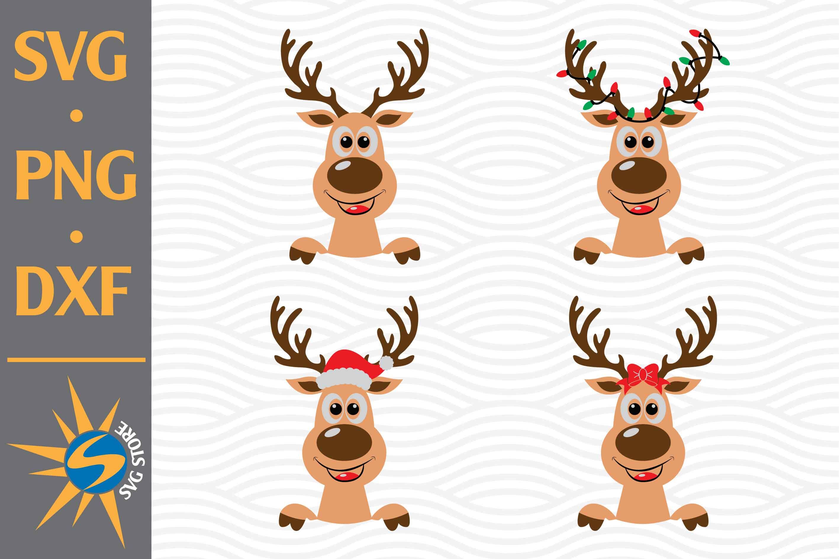 Download Reindeer Head Svg Png Dxf Digital Files Include By Svgstoreshop Thehungryjpeg Com
